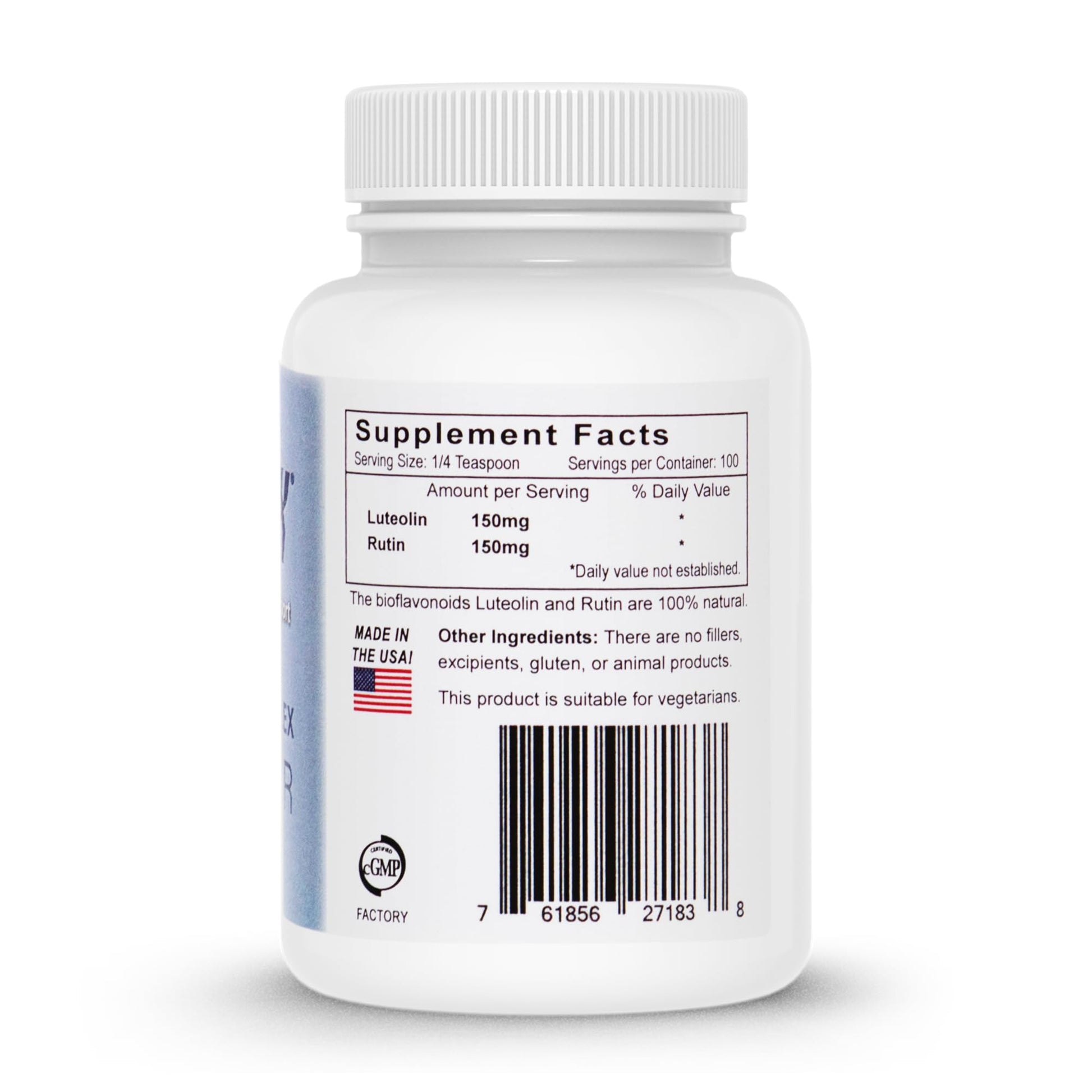 Lutimax Luteolin Complex Powder Brain Supplement with Rutin - Nootropic Brain Supplements for Memory and Focus to Improve Brain Health - Antioxidant Supplement for Immune Support - 100 Servings Solo Luti buy supplements canada