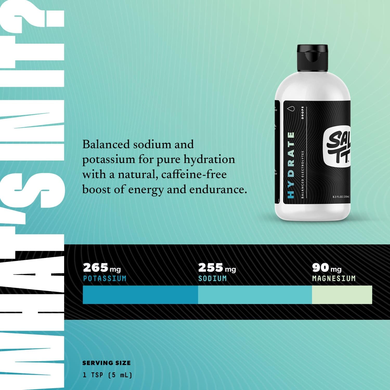 SALTT - Hydrate (8.3 oz) - Electrolytes Drops - Energy Boost - Sodium, Potassium, Magnesium, Zinc, Copper - Unflavored - Ultra Low Carb - Zero Sugar, Vegan, Gluten Free, Non GMO - By Keto Chow Keto Chow buy supplements canada