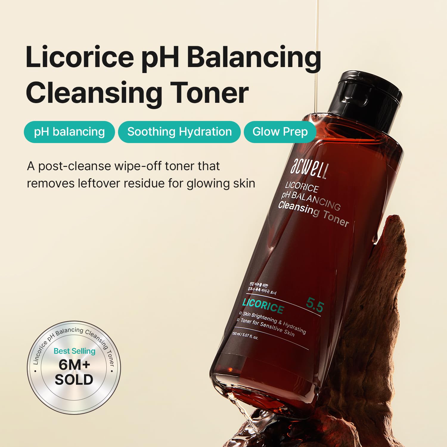 ACWELL Licorice pH 5.5 Balancing Korean Toner and Cleansing 5.07 fl.oz. - Alcohol-Free Hydrating Facial Astringent ACWELL buy supplements canada