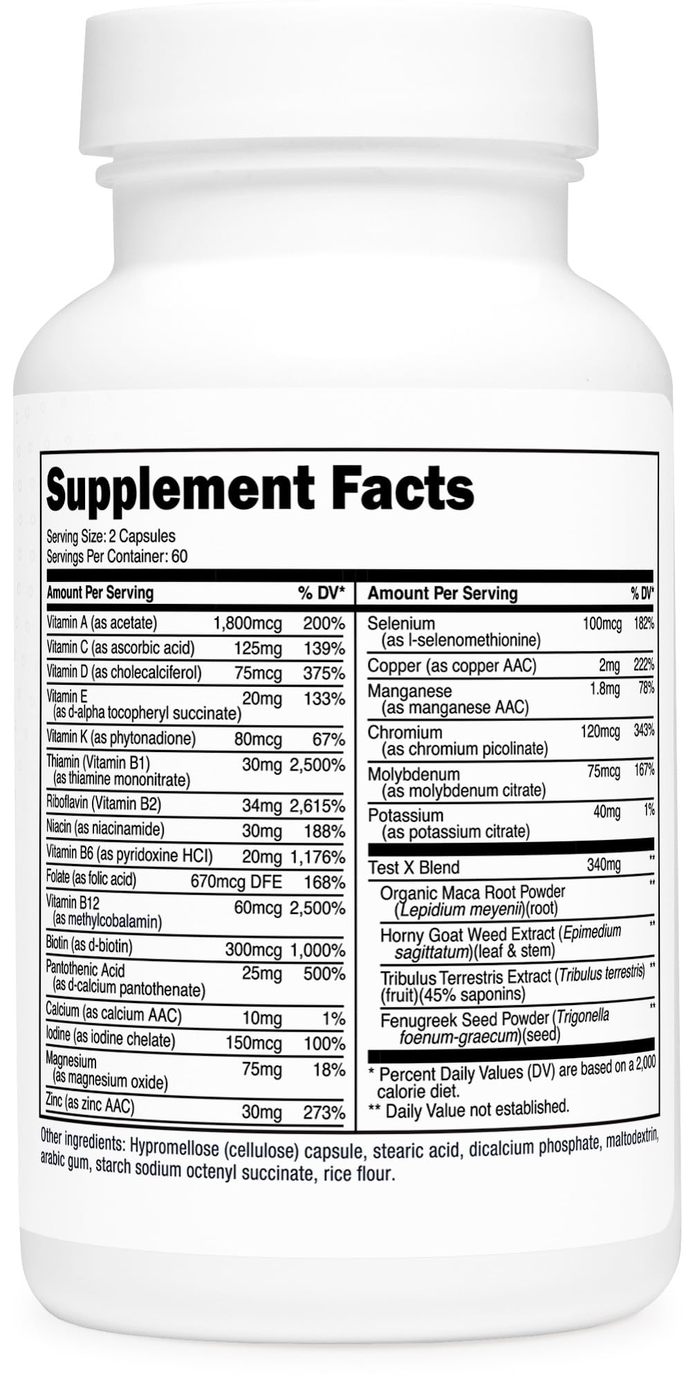Type Zero Multivitamin Capsules for Men (120 Capsules) (1200 mg) - Gluten-Free, 60 Servings Type Zero buy supplements canada