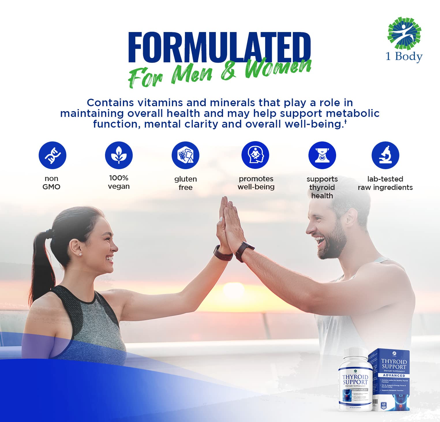 Thyroid Support Supplement for Women and Men - 3 Pack 90 Days 1 Body buy supplements canada