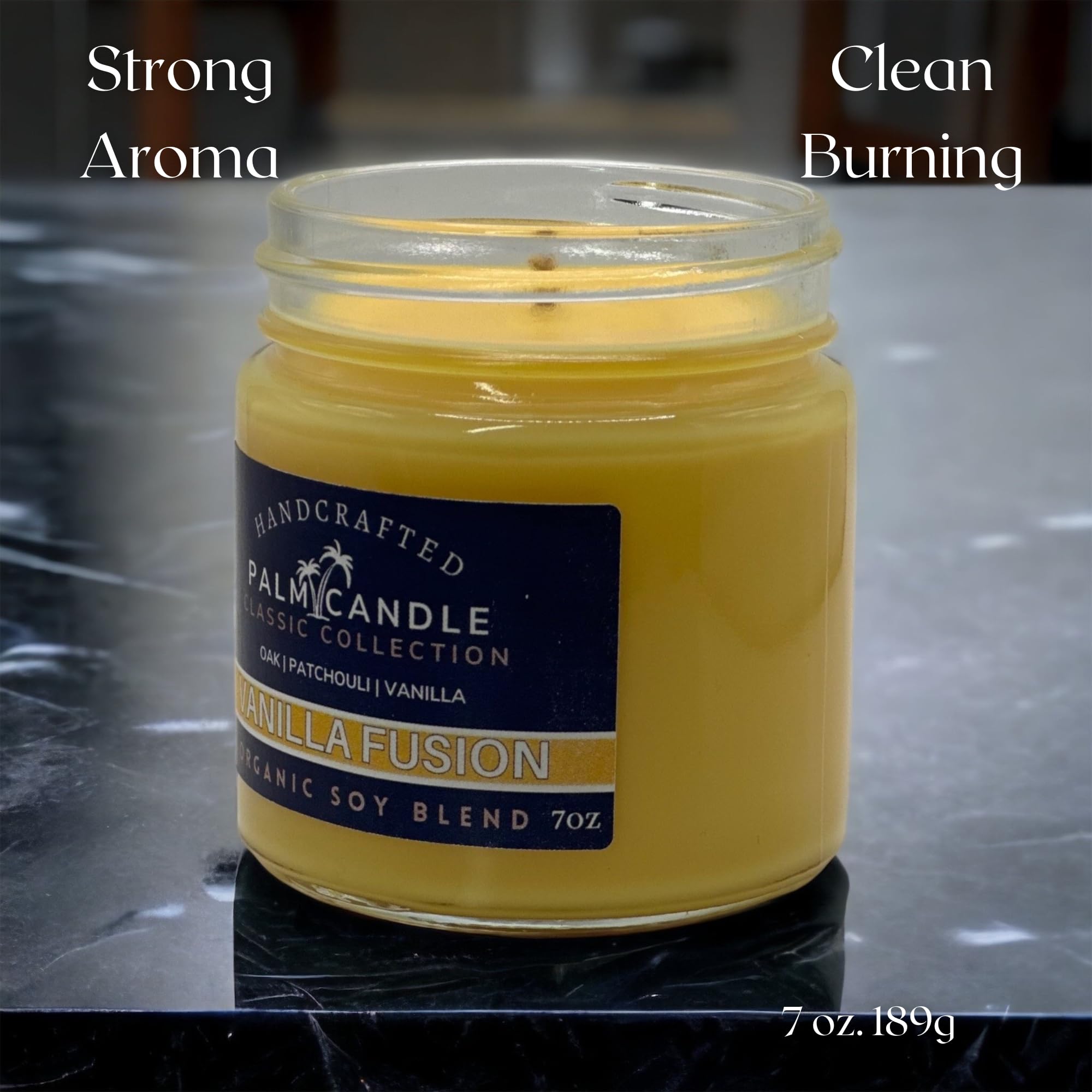 Vanilla & Wood Fusion Premium Soy Candle for Home Scented Candle 7 Ounces of Pure Aromatic Bliss Msupps.com buy supplements canada