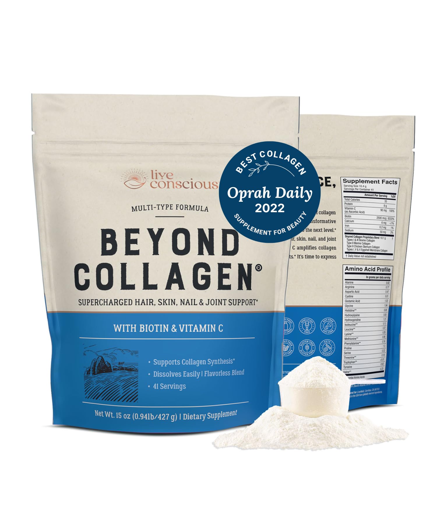 Live Conscious Beyond Collagen Multi Collagen Powder for Women w/Types I, II, III, V & X Live Conscious buy supplements canada