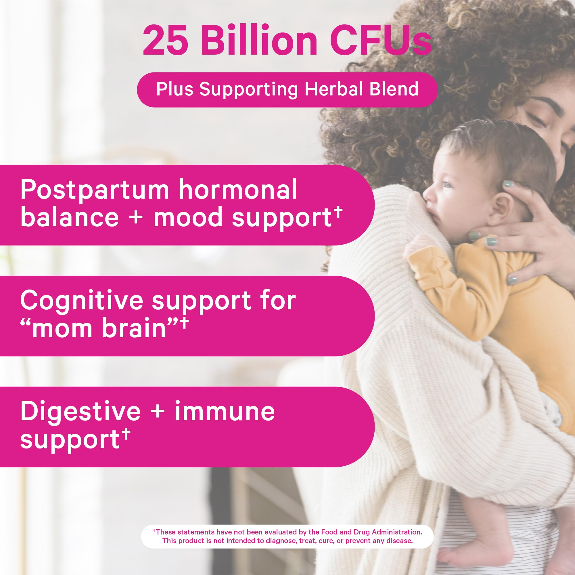 Pink Stork Probiotics for Postnatal Women - 30 Billion CFUS with Ashwagandha and Chamomile, Postpartum Essentials for Hormone Balance, Mood Support, Gut Health, Digestive Wellness, 30 Capsules Pink Stork buy supplements canada