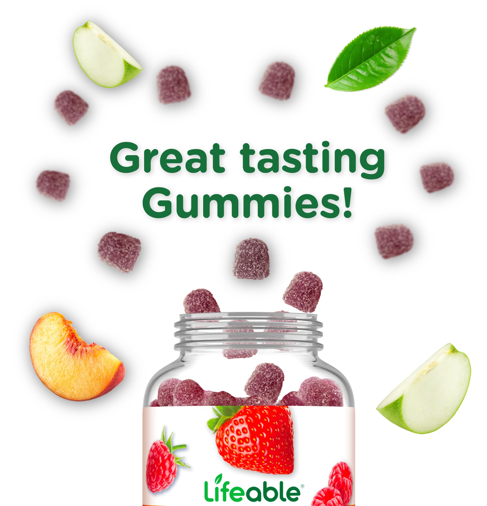 Lifeable Stress Aid Gummies for Teens | with Lemon Balm, GABA and L Theanine Supplements | Vegan Non GMO Mood Support Supplement | Great Tasing Stress Vitamins | L-Theanine for Teen | 90 Gummies Lifeable buy supplements canada