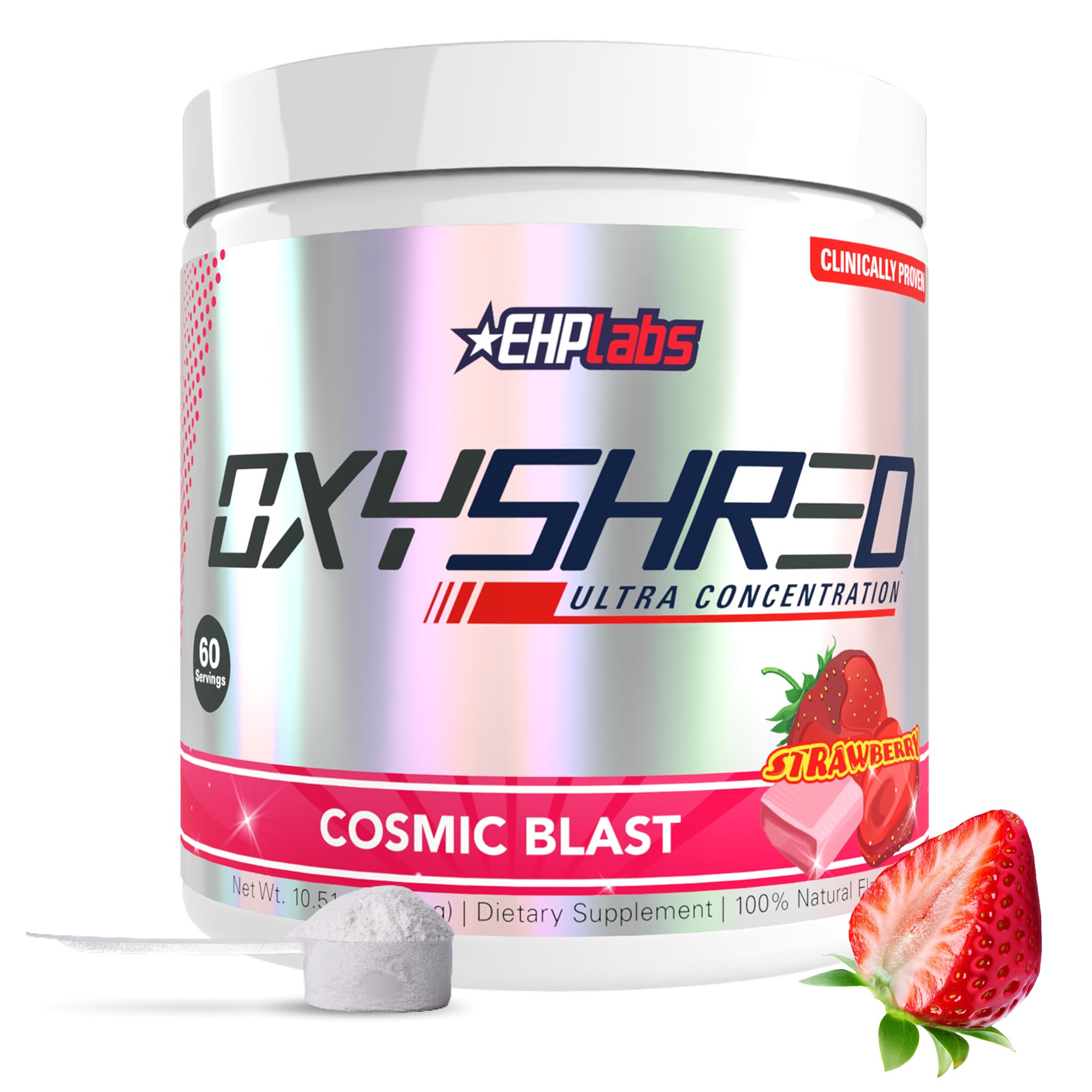 EHP Labs OxyShred Pre Workout Powder - Preworkout Powder with L Glutamine & Acetyl L Carnitine, Energy Boost Drink - Cosmic Blast, 60 Servings EHP Labs buy supplements canada