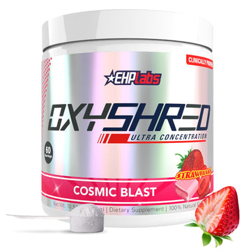 EHP Labs OxyShred Pre Workout Powder - Preworkout Powder with L Glutamine & Acetyl L Carnitine, Energy Boost Drink - Cosmic Blast, 60 Servings EHP Labs buy supplements canada