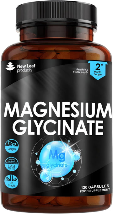 Magnesium Glycinate Supplements - 1040mg of Magnesium - 120 High Strength Capsules NEW LEAF PRODUCTS buy supplements canada