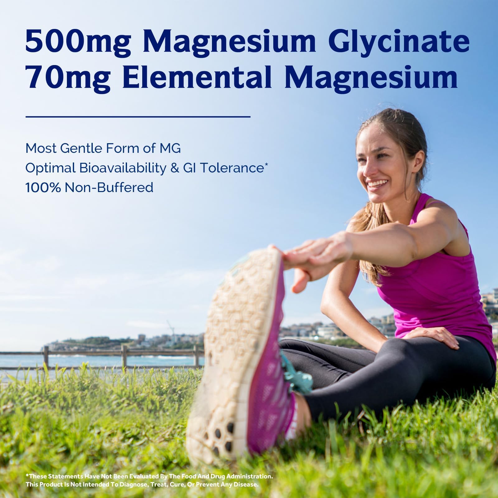 Innate Vitality Magnesium Glycinate 500mg | 70mg Elemental Magnesium Supplement - High Absorption, Non Buffered, Non-GMO & No Gluten - Vegan - Nerve Health - 120 Capsules (Pack of 1) Innate Vitality buy supplements canada