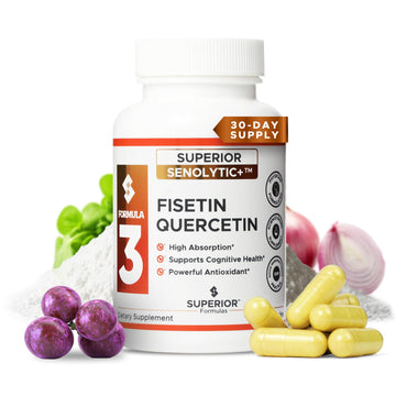 Superior Formulas | Superior SENOLYTIC+ | Fisetin-Quercetin Complex | Physician-Formulated and Science-Based Supplement for Adults 18+ | Promotes Cellular Repair | Boosts Longevity & Healthspan Superior Formulas LLC buy supplements canada