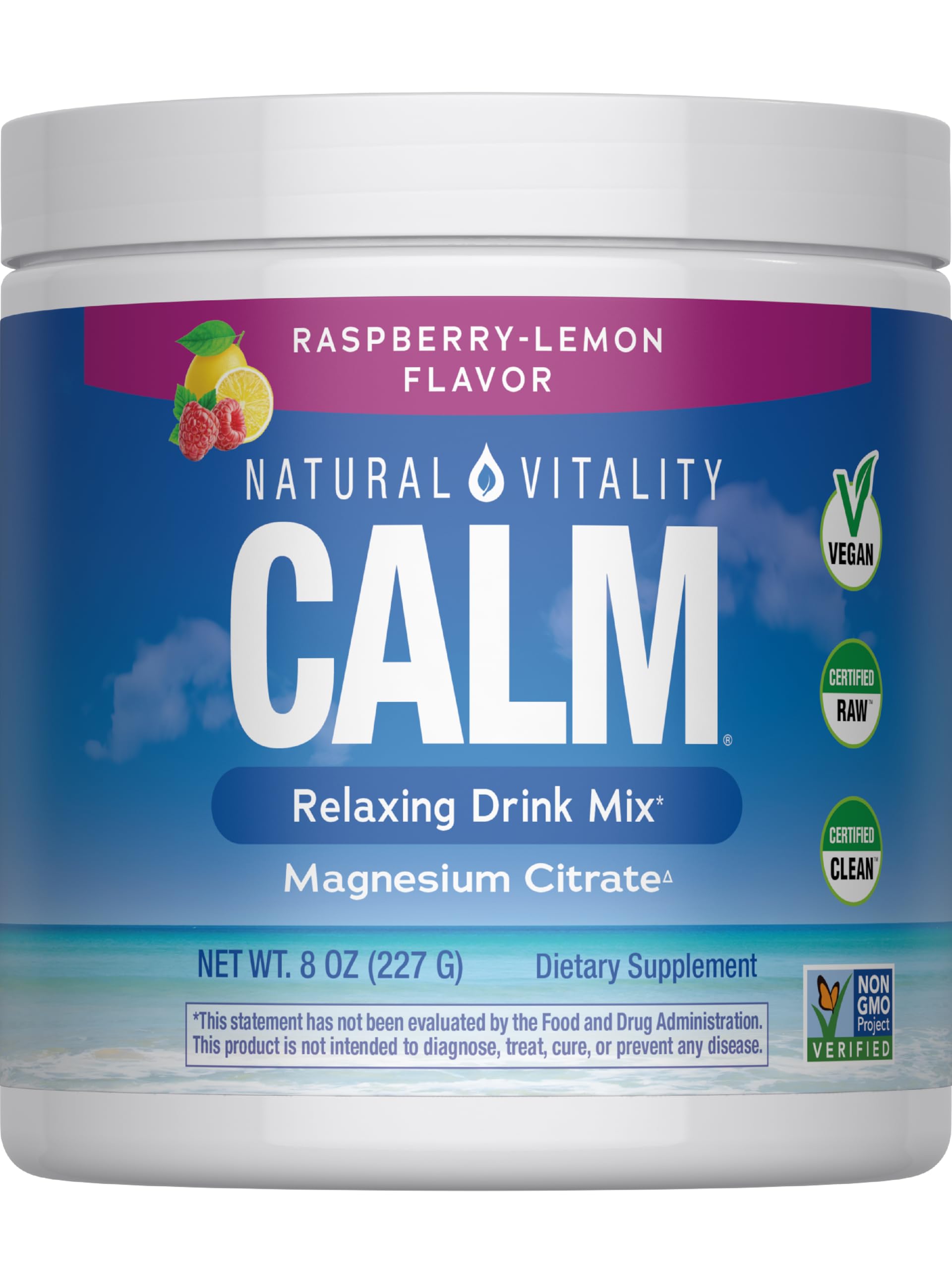 Natural Vitality Calm Powder Rasp Lemon, 8 oz Natural Vitality buy supplements canada