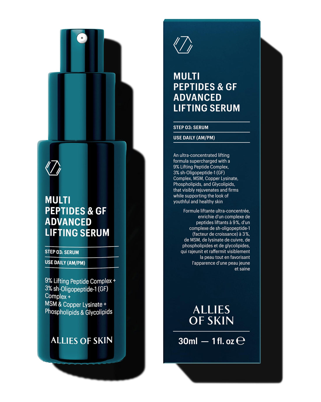 Allies of Skin Multi Peptides & Growth Factor Collagen Boosting Face Serum | Skin Tightening Anti-Aging Complex with 9% Peptides| Firms Sagging Skin & Visibly Reduces Wrinkles (1 oz) Allies of Skin buy supplements canada