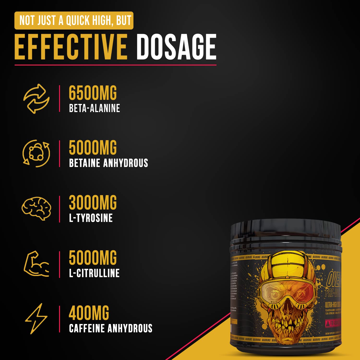 OVERDOS3D Pre-Workout Powder | Ultra-High Dosage | for Advanced Users ONLY Heath Secret buy supplements canada