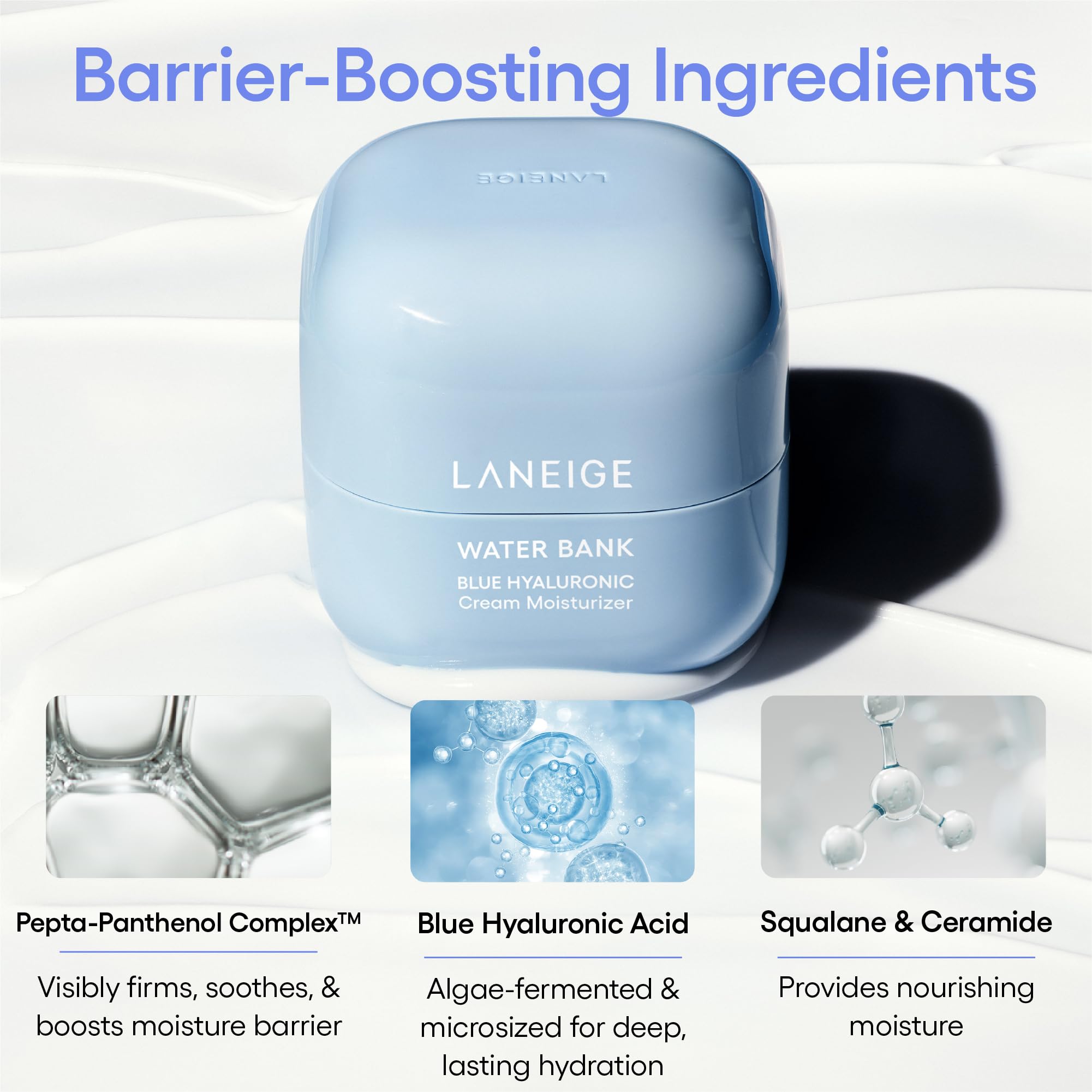 LANEIGE Water Bank Blue Hyaluronic Cream Moisturizer: Hydrating Korean Face Cream with Squalane & Ceramide LANEIGE buy supplements canada