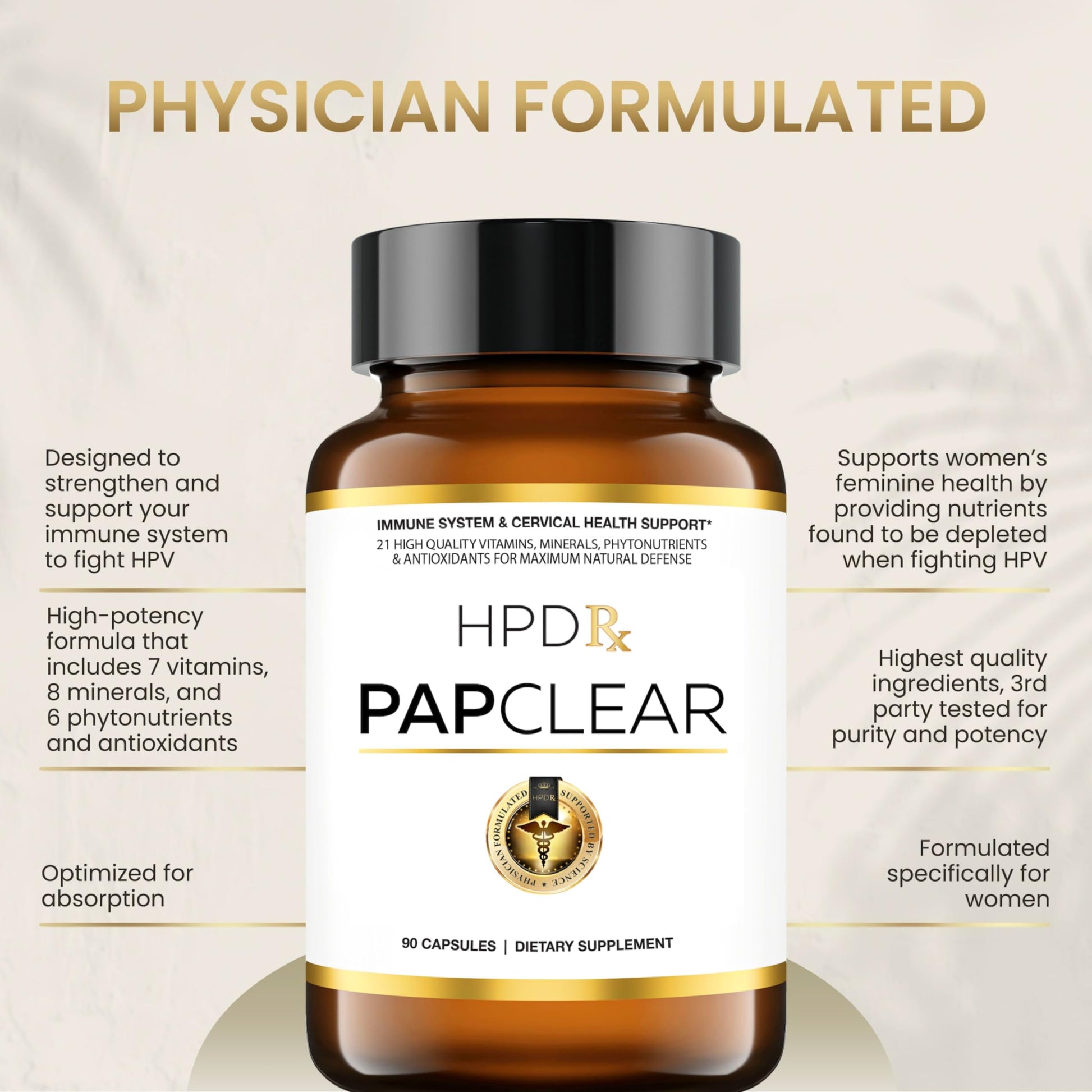 HPD Rx PAPCLEAR Physician Formulated | All Natural HPV Immune Support Supplement HPD Rx buy supplements canada
