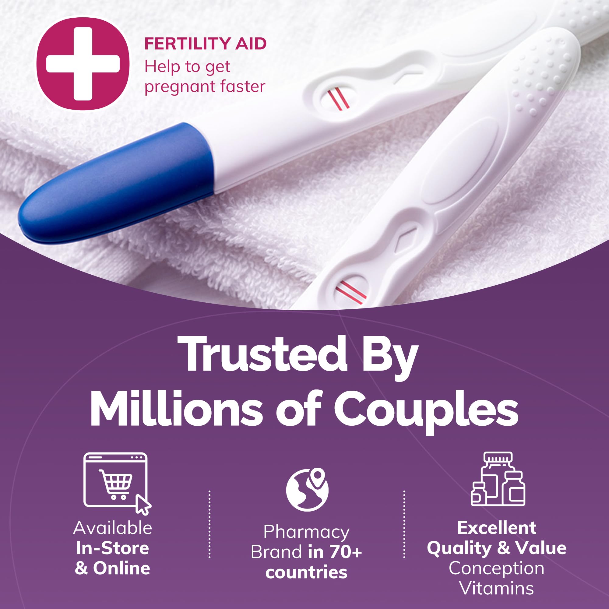 CONCEIVE PLUS Womens Fertility Support – Prenatal Multivitamin for Trying to Get Pregnant – Conception Blend, Hormonal Balance, Folate, Zinc, Thiamin, Riboflavin, Biotin – Non-GMO, Vegan – 30 Days CONCEIVE PLUS buy supplements canada