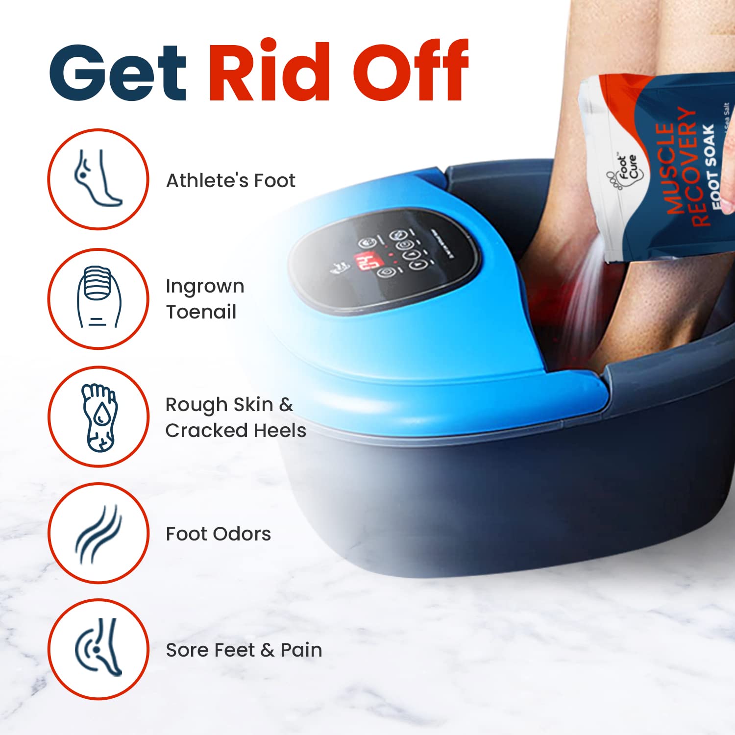 Muscle Relief Foot Soak with Epsom Salts - All Natural Salts for Post Workout Recovery FOOT CURE buy supplements canada