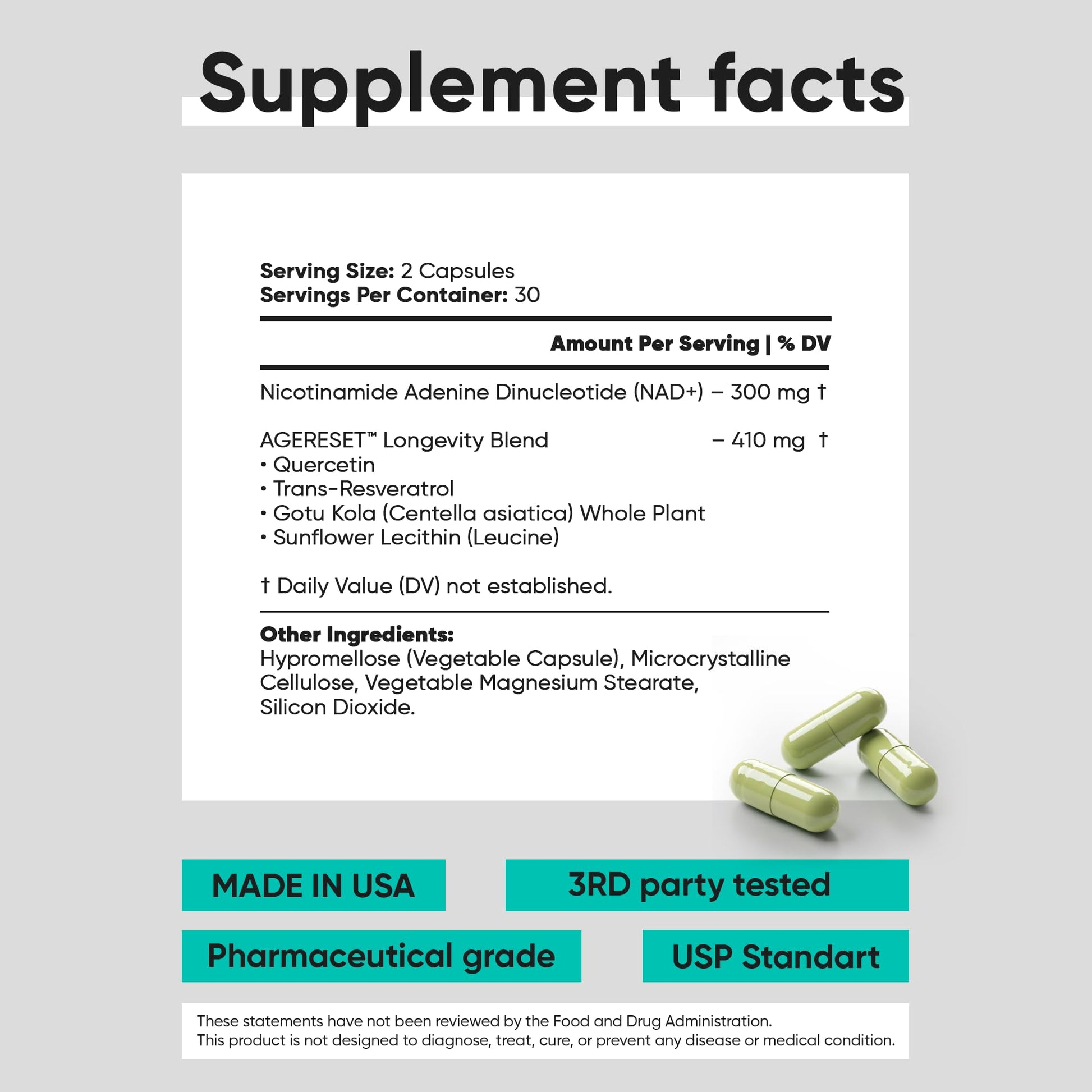 JoysLife AGERESET NAD Supplement NMN Alternative Liposomal + Gotu Kola for Women & Men w/Resveratrol, Quercetin, Gotu Kola JoysLife buy supplements canada