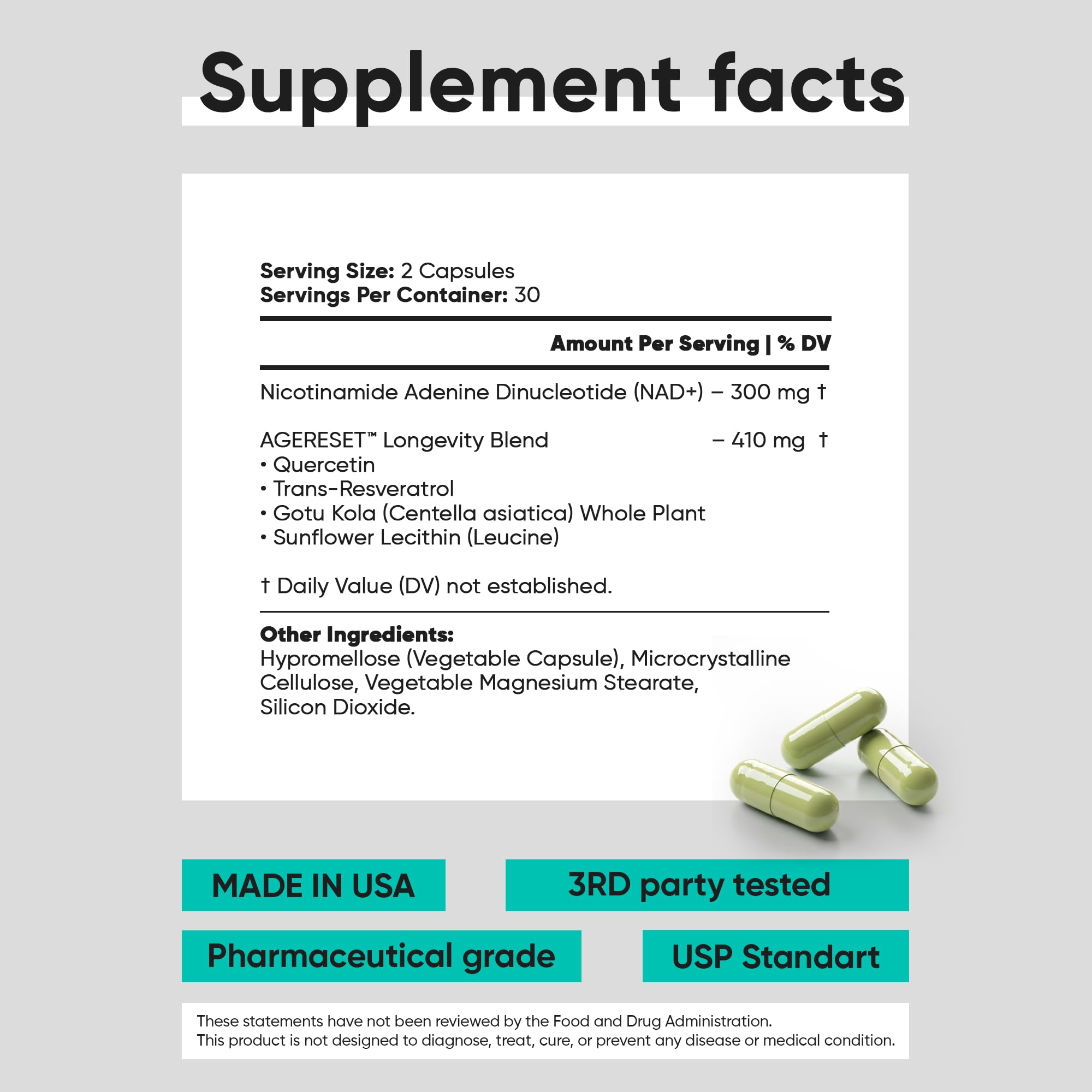 JoysLife AGERESET NAD Supplement NMN Alternative Liposomal + Gotu Kola for Women & Men w/Resveratrol, Quercetin, Gotu Kola JoysLife buy supplements canada