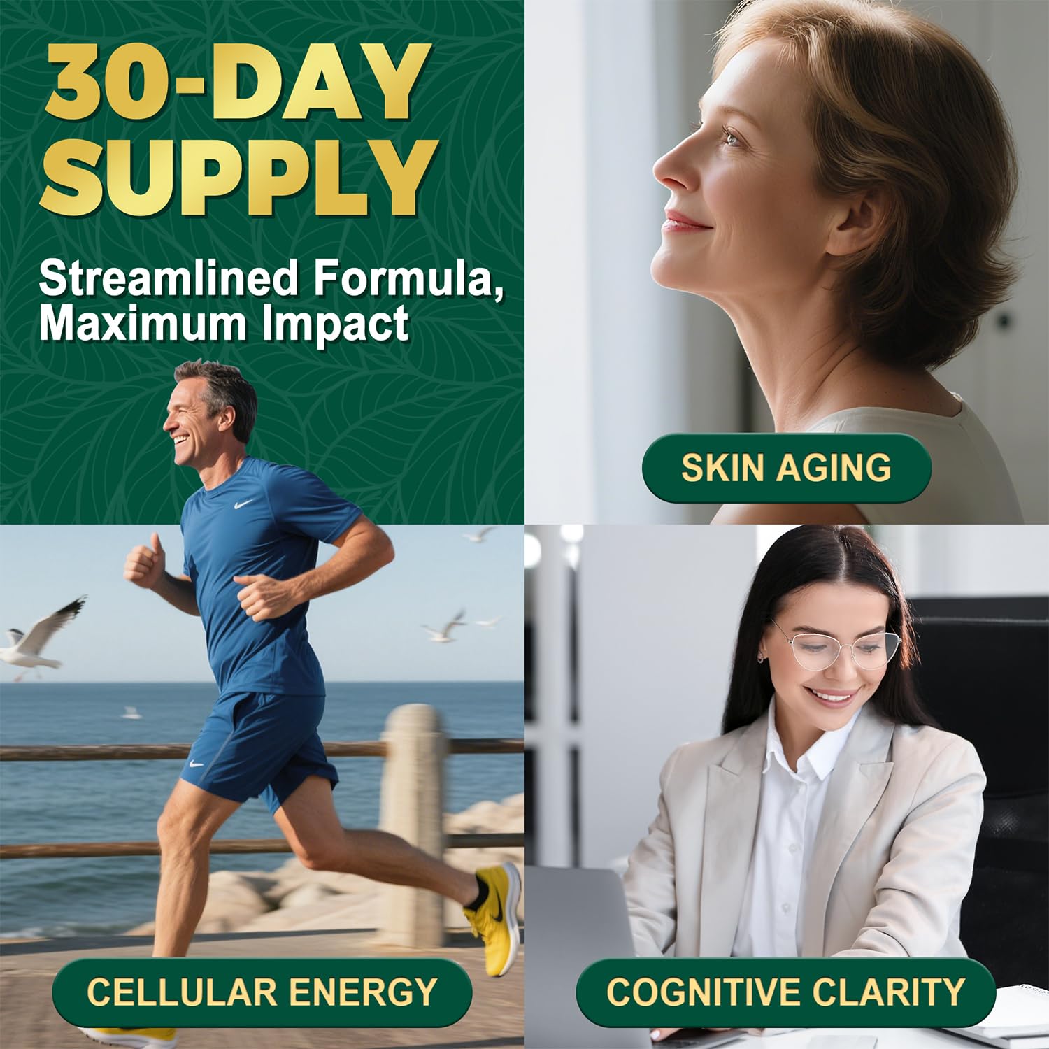 NBOOCUP NAD Supplement - 1010mg Nicotinamide Riboside Chloride Complex, Liposomal NR Supplements, Resveratrol NAD+ for Anti Aging, Cellular Energy, Skin, Focus - 90 Capsules NBOOCUP buy supplements canada