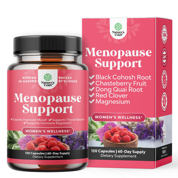 Complete Herbal Menopause Supplement for Women - Female Hormone Balance Capsules for Night Sweats Hot Flashes & Mood Swings with Dong Quai, Chaste Berry & Black Cohosh Root - 120 Count Pack Natures Craft buy supplements canada