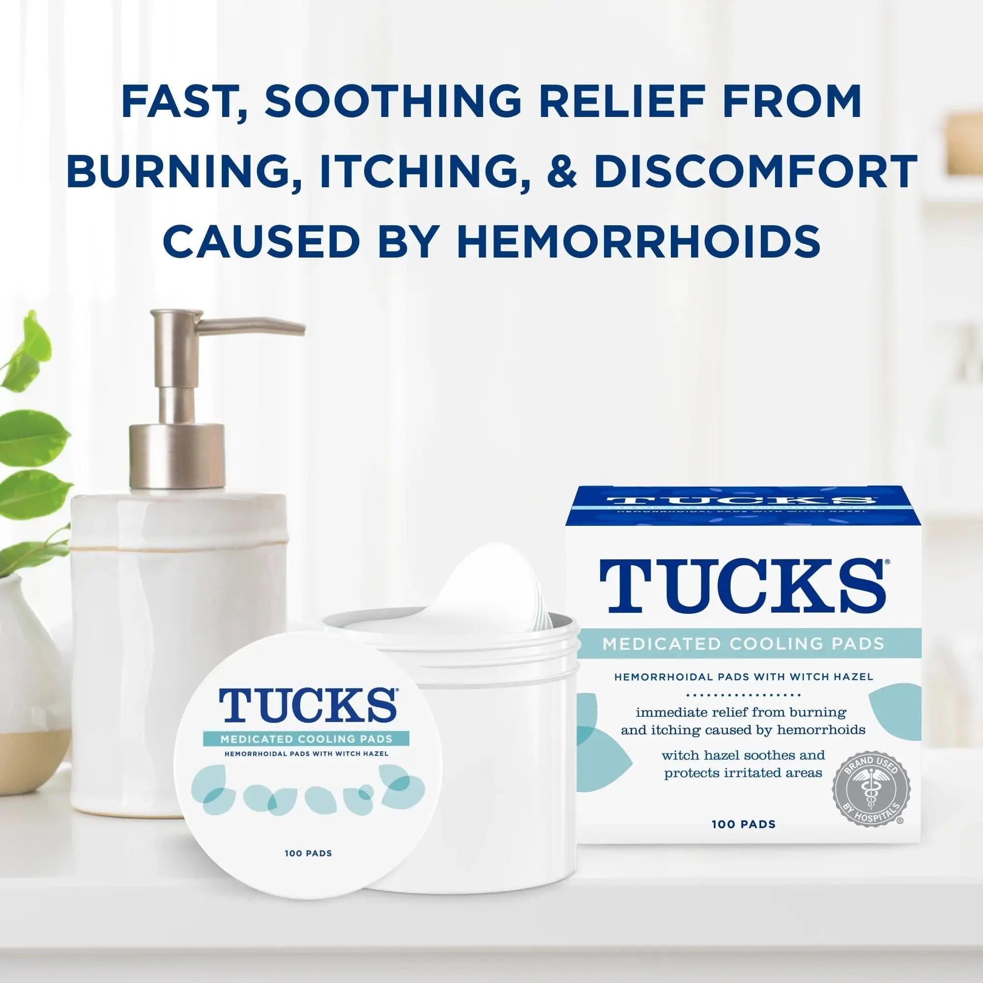 TUCKS Medicated Cooling Pads, 100 Count – Hemorrhoid Pads with Witch Hazel, Cleanses Sensitive Areas, Protects from Irritation, Hemorrhoid Treatment, Medicated Pads Used by Hospitals TUCKS buy supplements canada