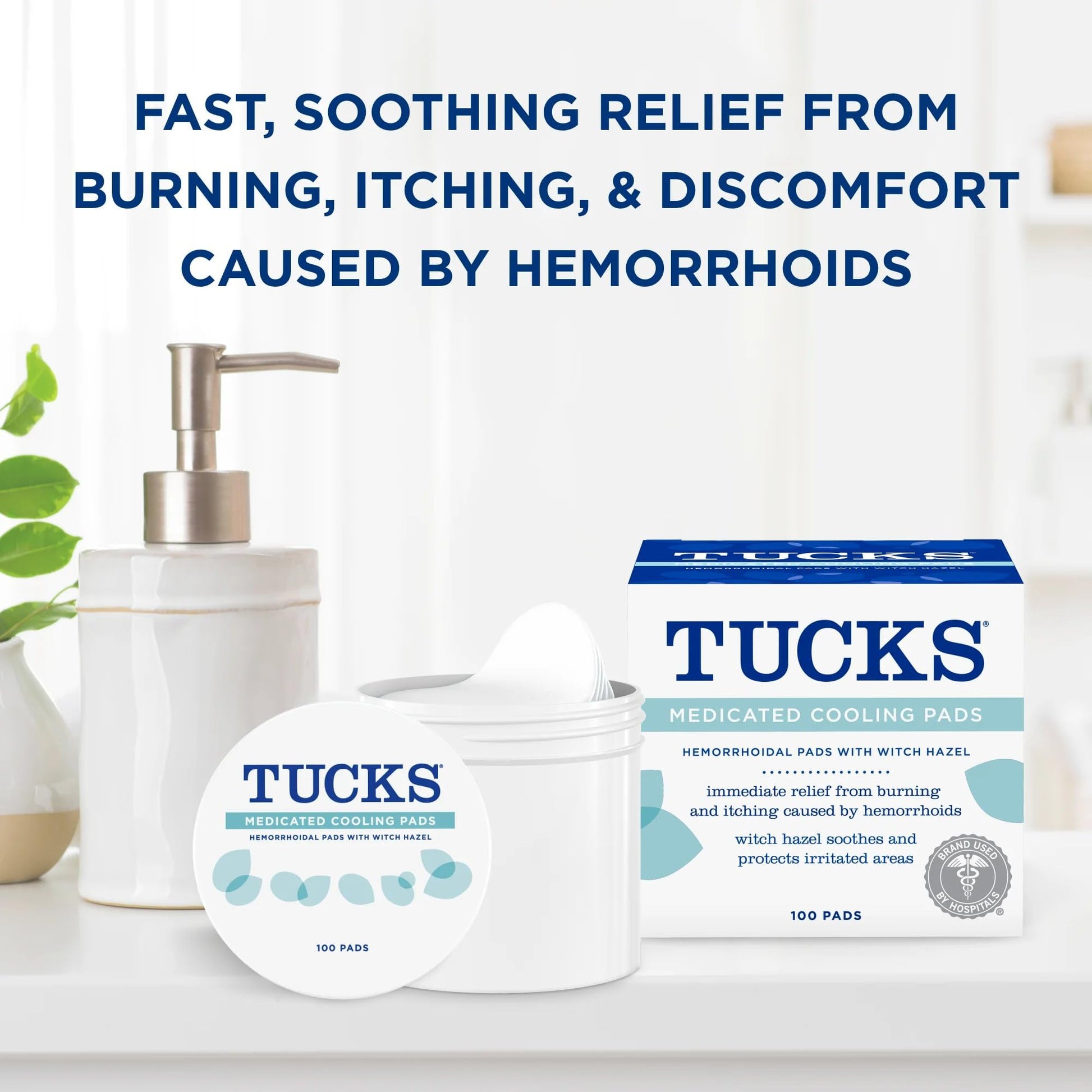 TUCKS Medicated Cooling Pads, 200 Count - Witch Hazel Pads for Sensitive Areas, Cleanse and Protect from Irritation TUCKS buy supplements canada
