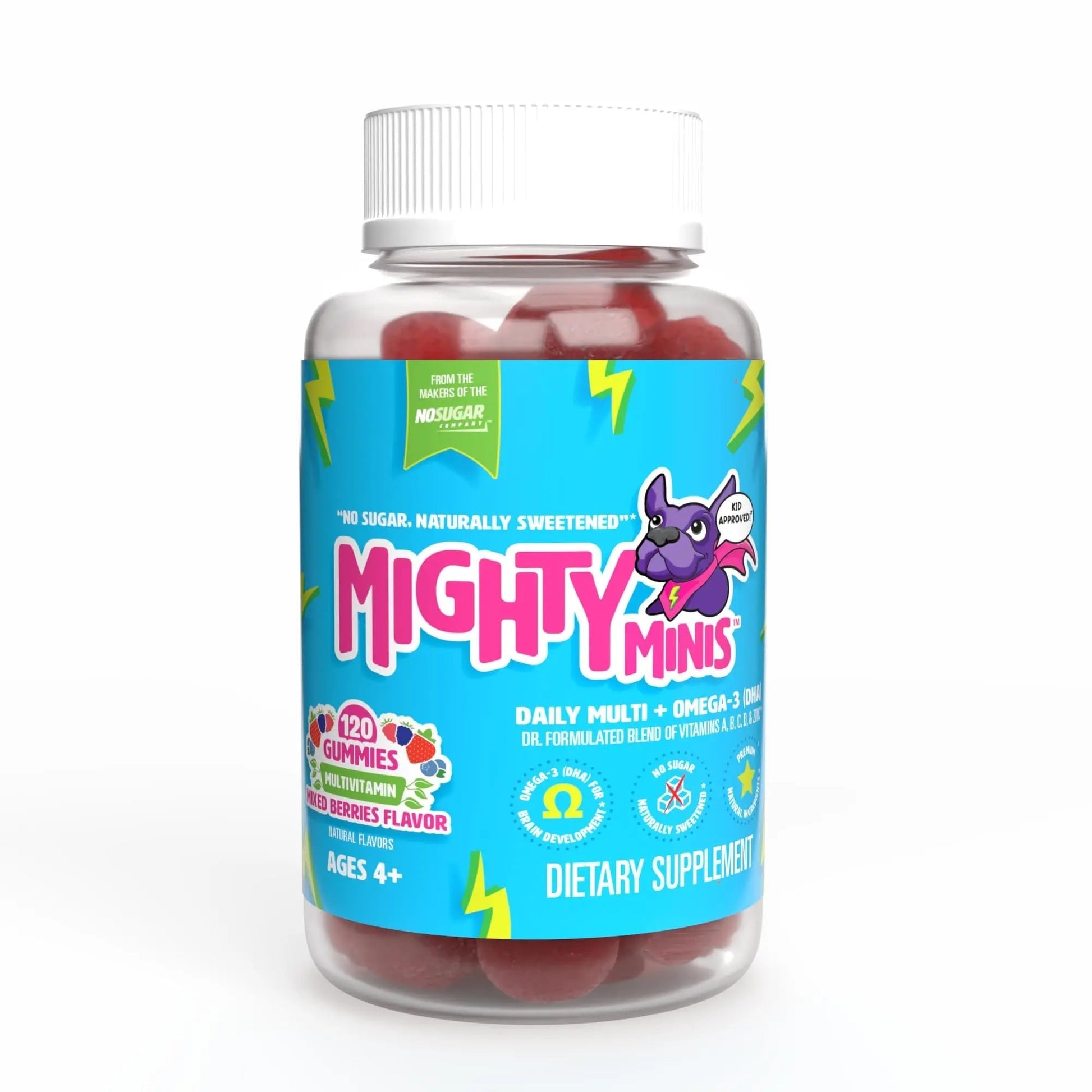 MIGHTY MINIS Slow-Crafted Sugar-Free Kids Multivitamin Gummies with Allulose | Kid-Approved Mixed Berries | for Immunity, Growth, Focus & Mood | MIGHTY MINIS buy supplements canada