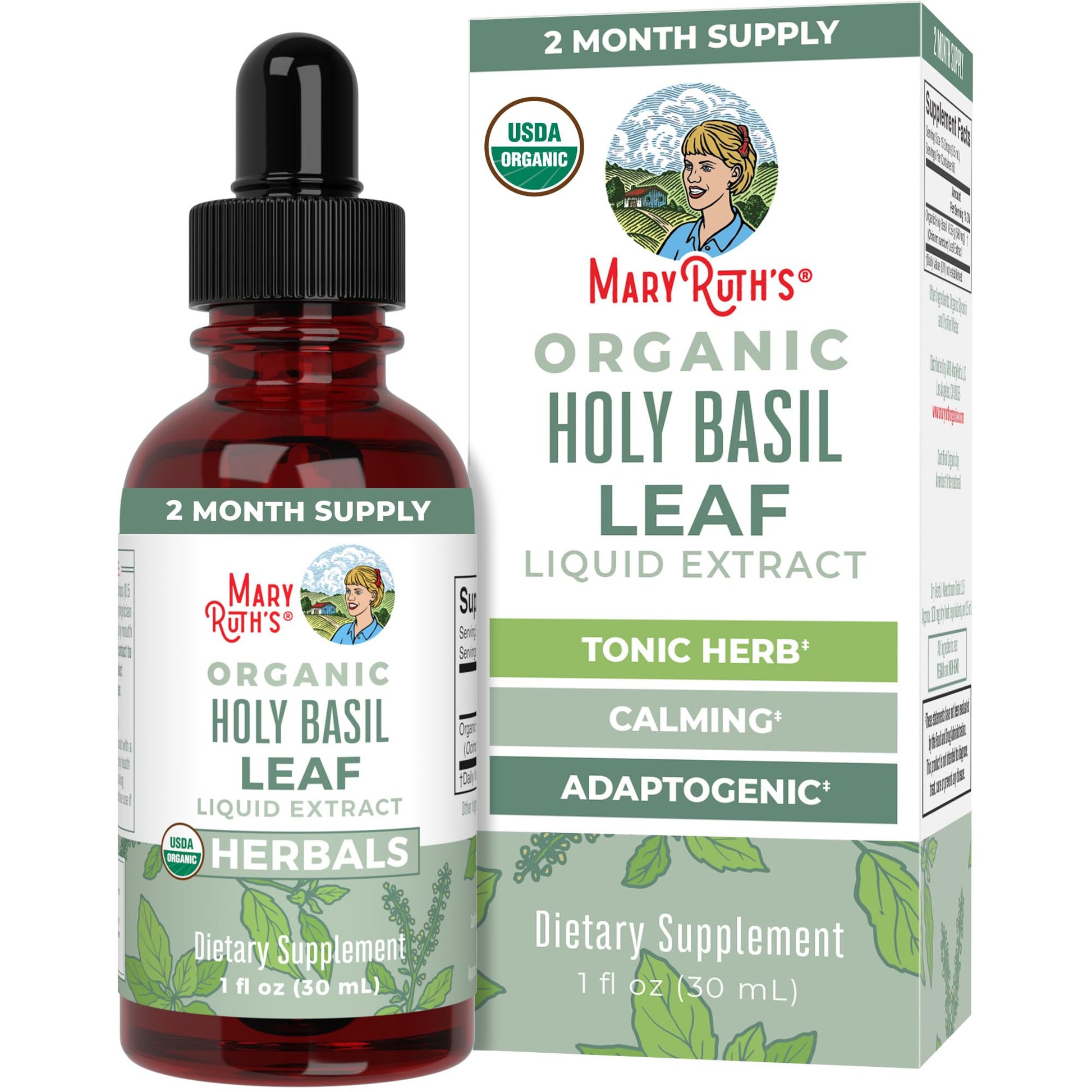 MaryRuth Organics Holy Basil Sugar Free | Tulsi Holy Basil Herbal Liquid Drops | Antioxidant | Cognitive Function | Digestive Support | Energy Levels | Vegan | Non-GMO | 1 Fl Oz MARYRUTH'S buy supplements canada