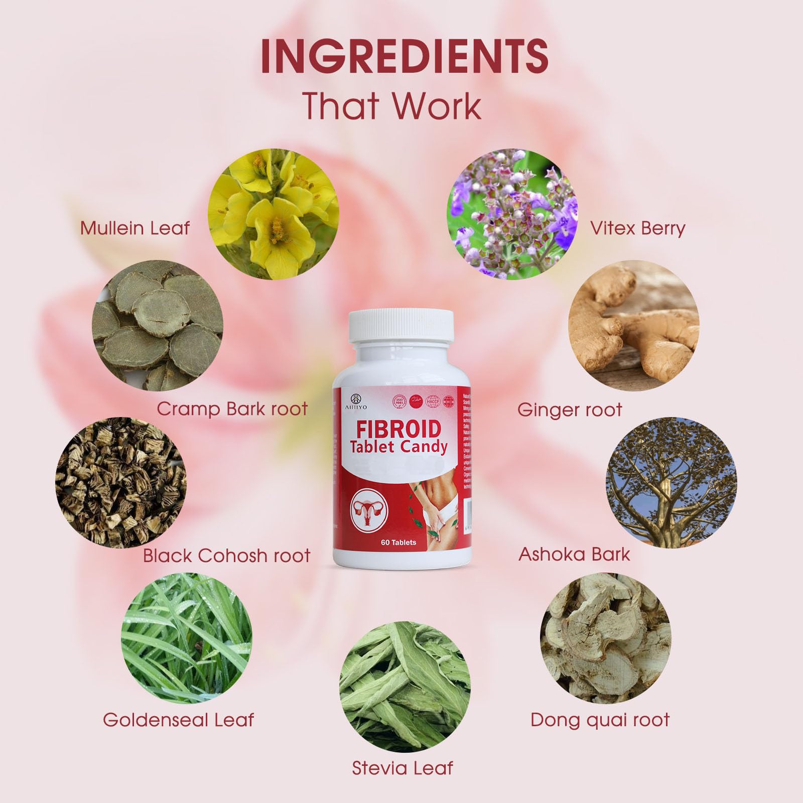 AIHIYO Herbal Tablets for Women's Wellness, 1000mg Pill Supplement, Supports Menstrual Comfort & Hormonal Balance, 60 Tablets AIHIYO buy supplements canada