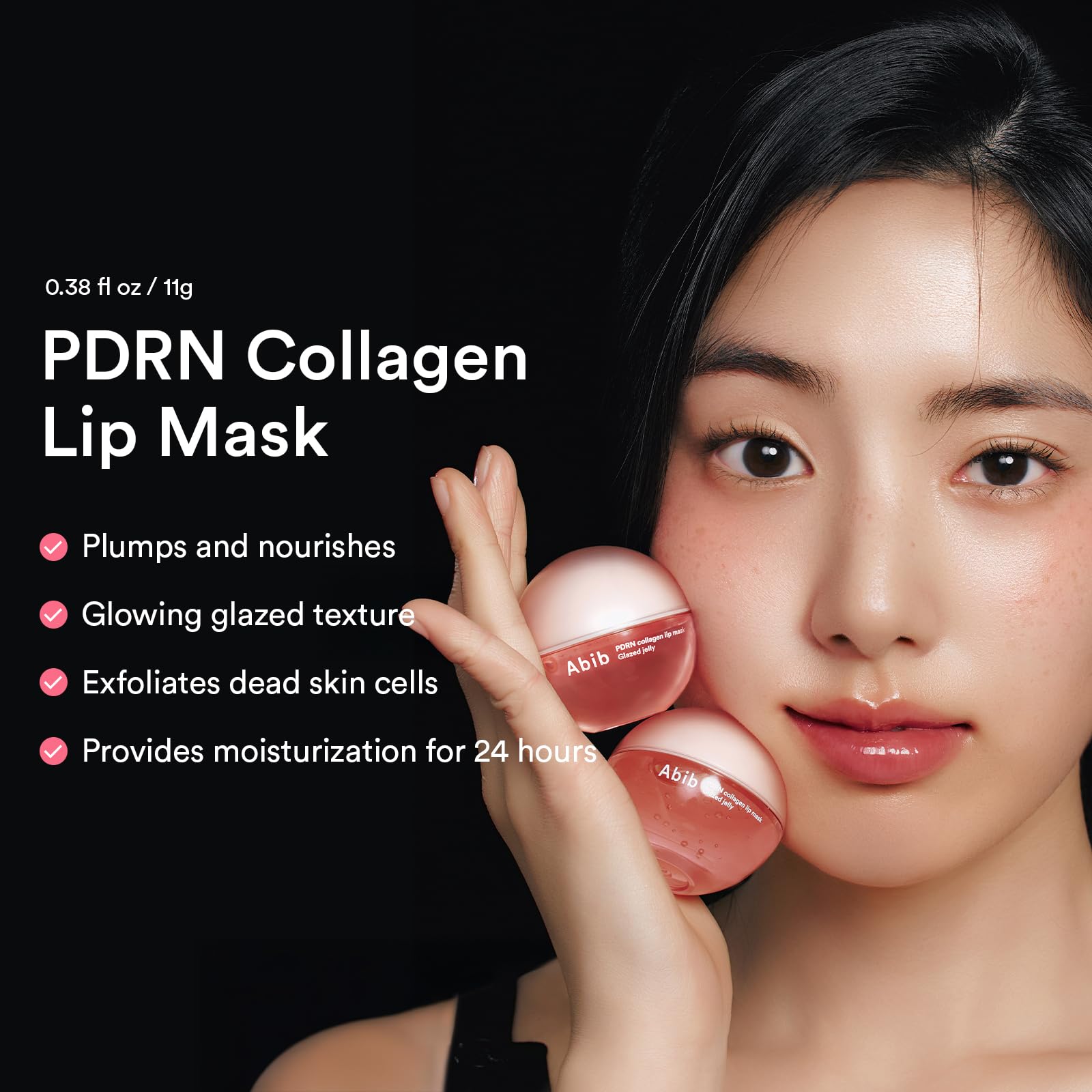 Abib PDRN Collagen Lip Mask Glazed Jelly 0.38 fl oz | Korean Lip Butter Balm Overnight Sleeping Mask Hydrating Care Moisturizer Treatment for Flakey, Dry Lips Abib buy supplements canada
