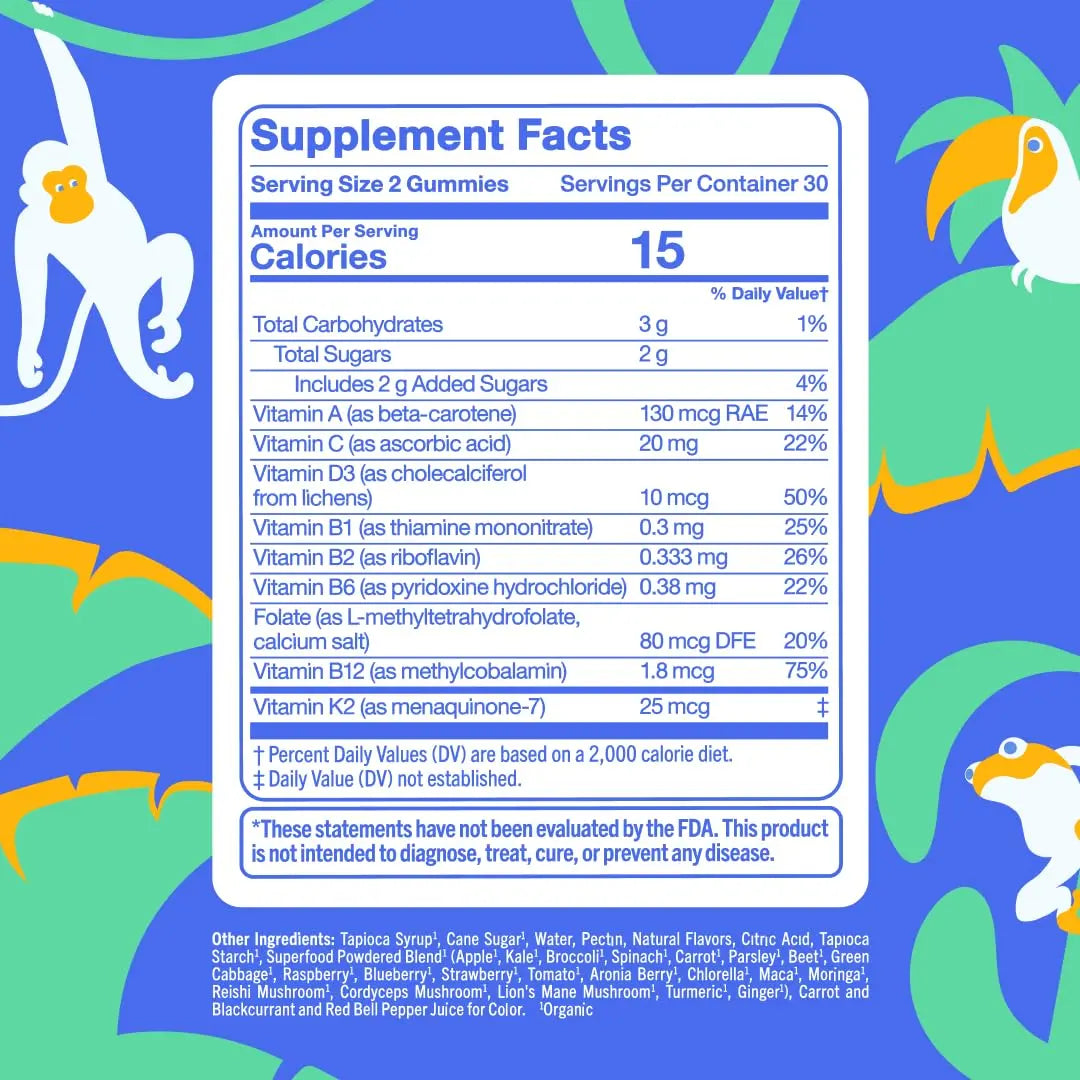 First Day Kids Multivitamin Gummies Age 4+, Strawberry & Orange - Kids Vitamins Multivitamin Gummy A C D3 K2 B1 B2 B6 B12 Folate, Immunity & Brain Function FIRST DAY buy supplements canada