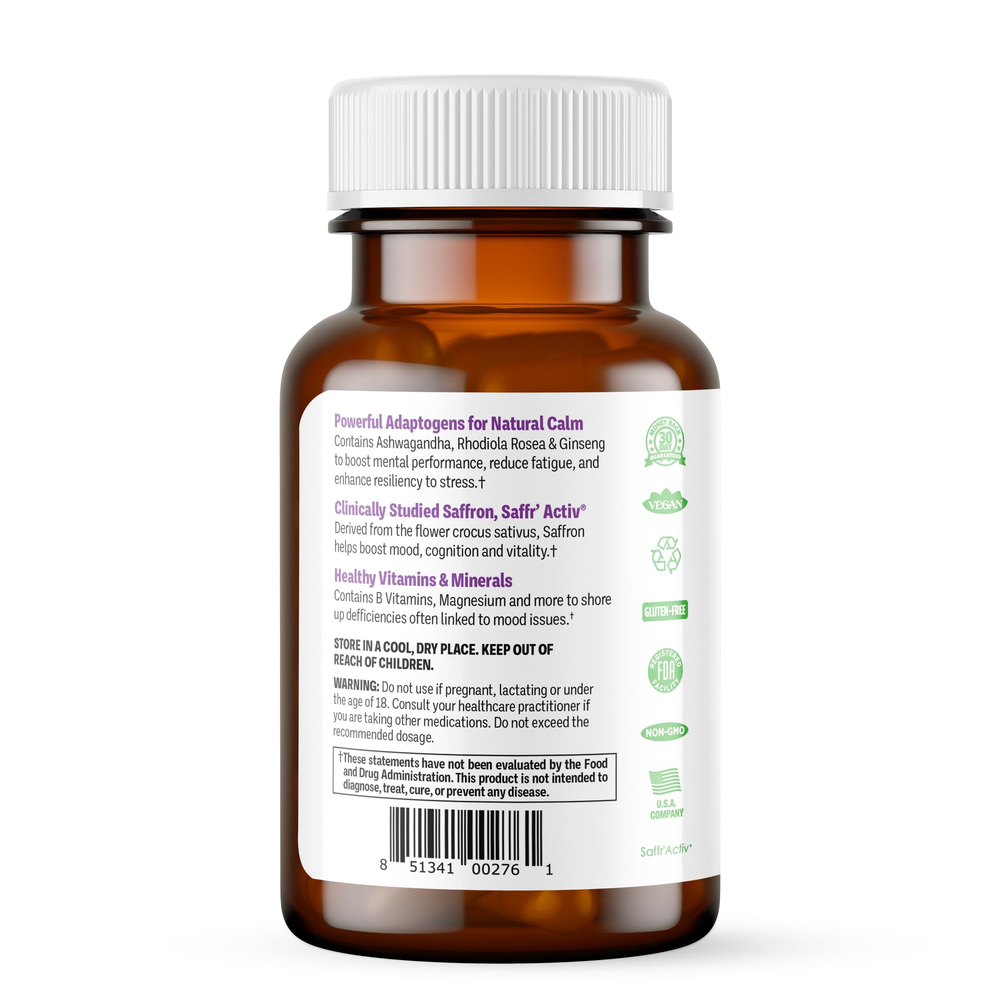 Procera Mood Support - Boost Mental Performance - Clarity - Mood Stability - Stress - Anxiousness - Mental Fatigue - Adaptogens - Saffron - Magnesium - Ashwagandha - Rhodiola - 60 Count Procera buy supplements canada