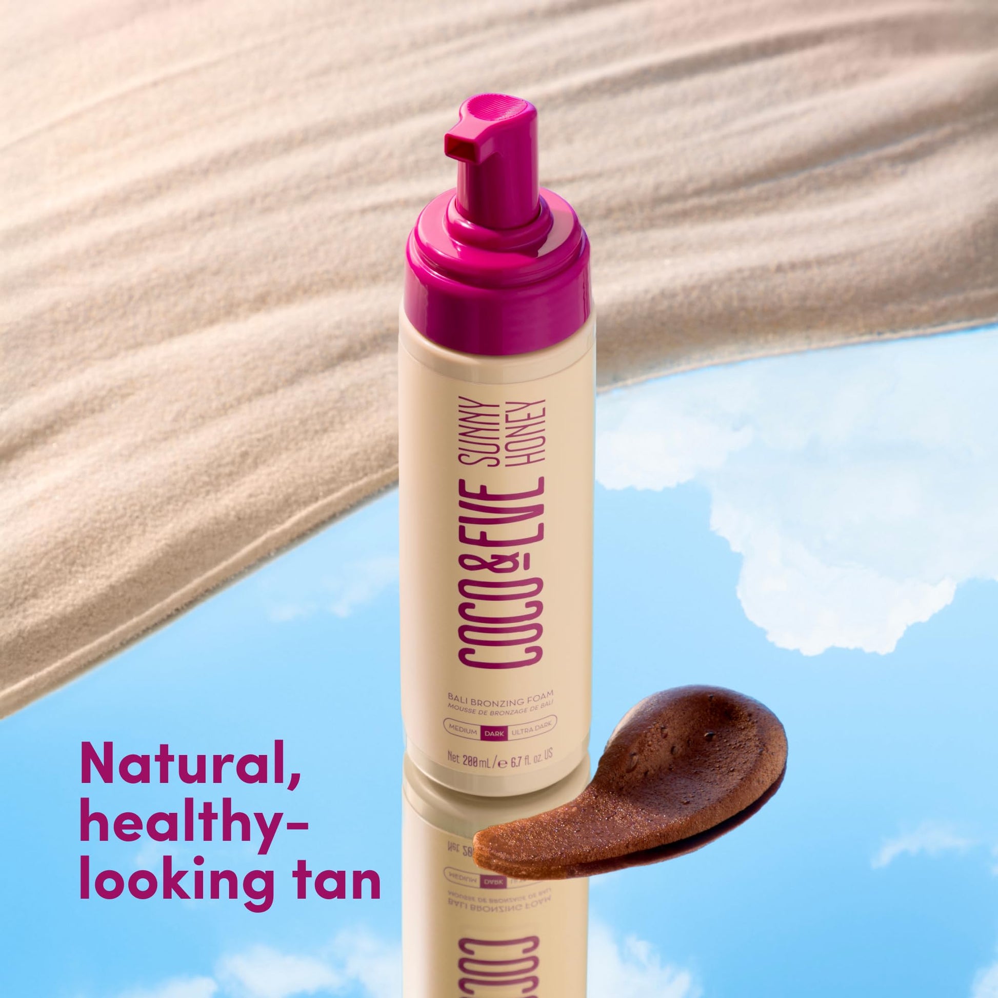 Coco & Eve Sunny Honey Self Tanner Foam - (Medium) Fast Drying, Streak-Free Sunless Tanning Mousse, Tropically Scented Lightweight Natural Looking Tan Coco & Eve buy supplements canada