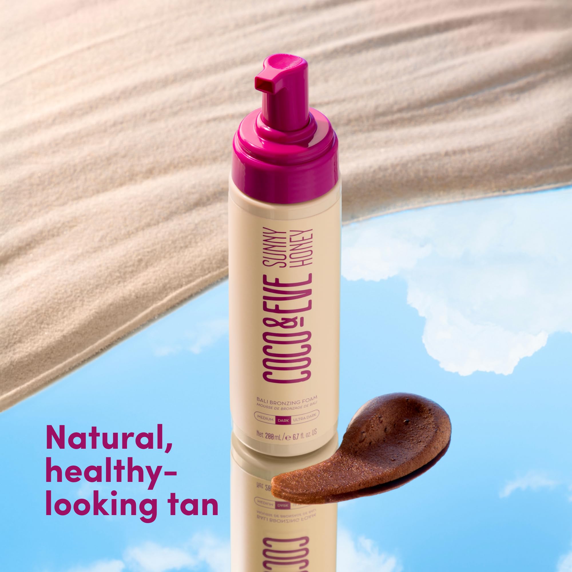 Coco & Eve Sunny Honey Self Tanner Foam - (Medium) Fast Drying, Streak-Free Sunless Tanning Mousse, Tropically Scented Lightweight Natural Looking Tan Coco & Eve buy supplements canada