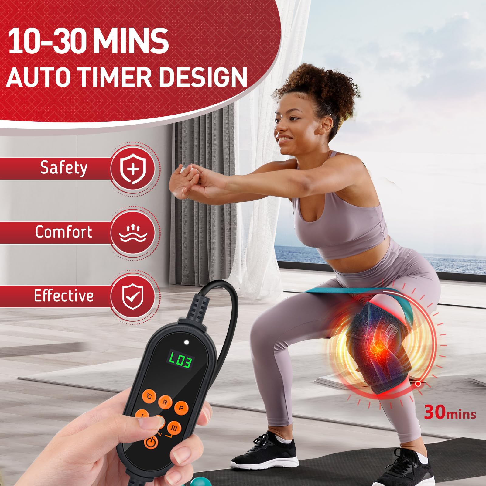 Red Light Therapy for Knee, 660nm Red Light and 850nm Near Infrared Light Therapy Device Rikimxin buy supplements canada
