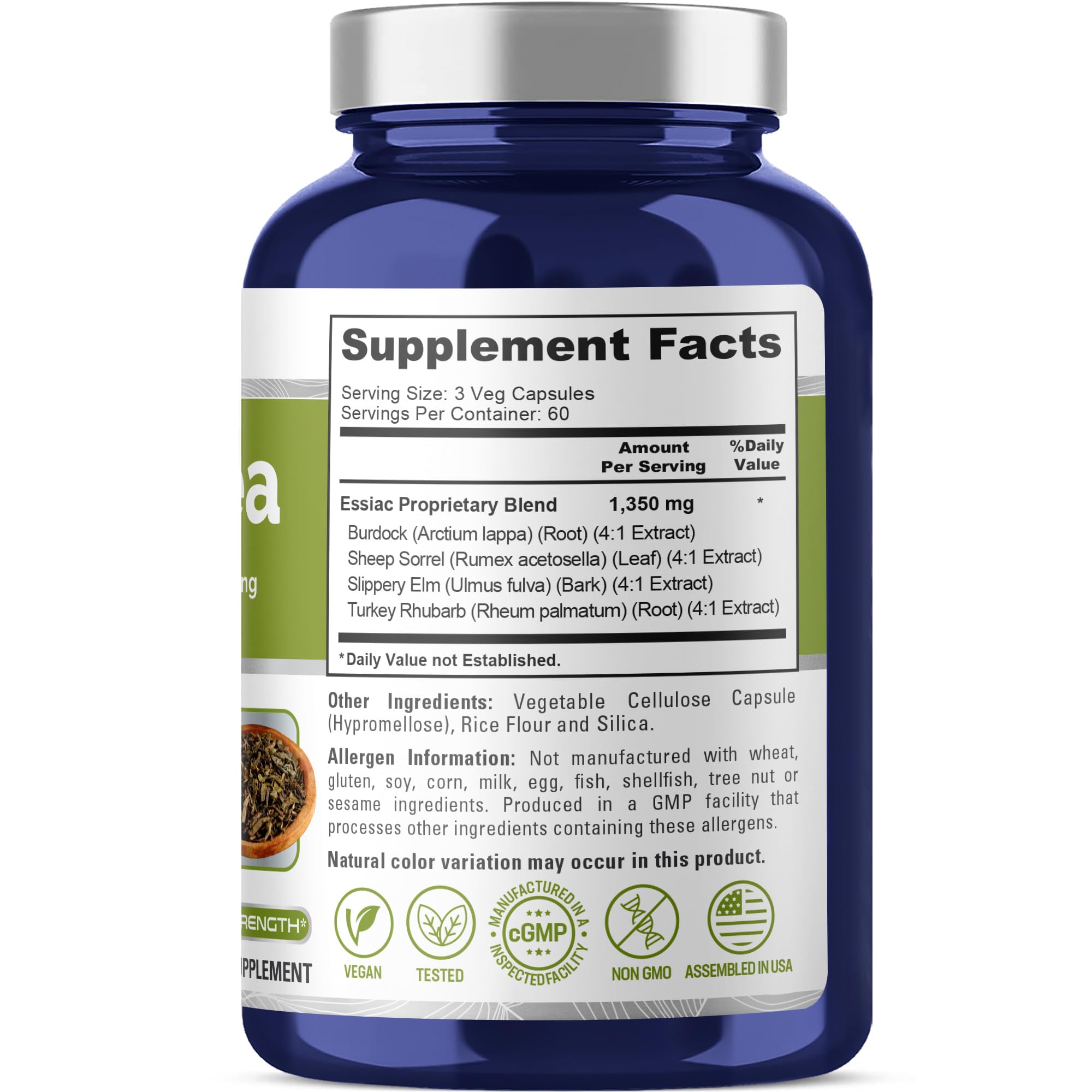 NusaPure Essiac Tea 1350 mg 180 Veggie Caps (Vegetarian, Non-GMO) NusaPure buy supplements canada