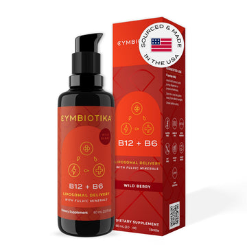 CYMBIOTIKA Liposomal Vitamin B12 Liquid Supplement, 1250 mcg, Supports Energy, Cell Production, Helps Strengthen Hair, Skin & Nails, Non-GMO, Gluten Free CYMBIOTIKA buy supplements canada