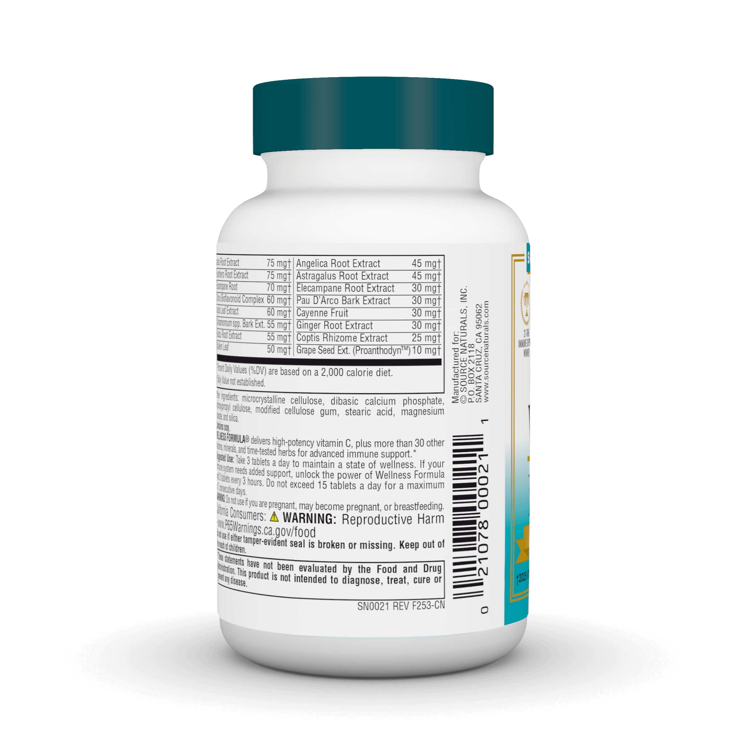 Source Naturals Wellness Formula Bio-Aligned Vitamins & Herbal Defense - Immune System Support Supplement & Immunity Booster - 45 Tablets Source Naturals buy supplements canada
