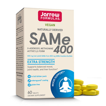 Jarrow Formulas SAMe Supplement 400 mg - 60 Tablets - High Concentration of Active S,S Form - Supports Joint Health, Liver Function, Brain Metabolism, Balanced Mood & Antioxidant Defense - 60 Servings Jarrow Formulas buy supplements canada