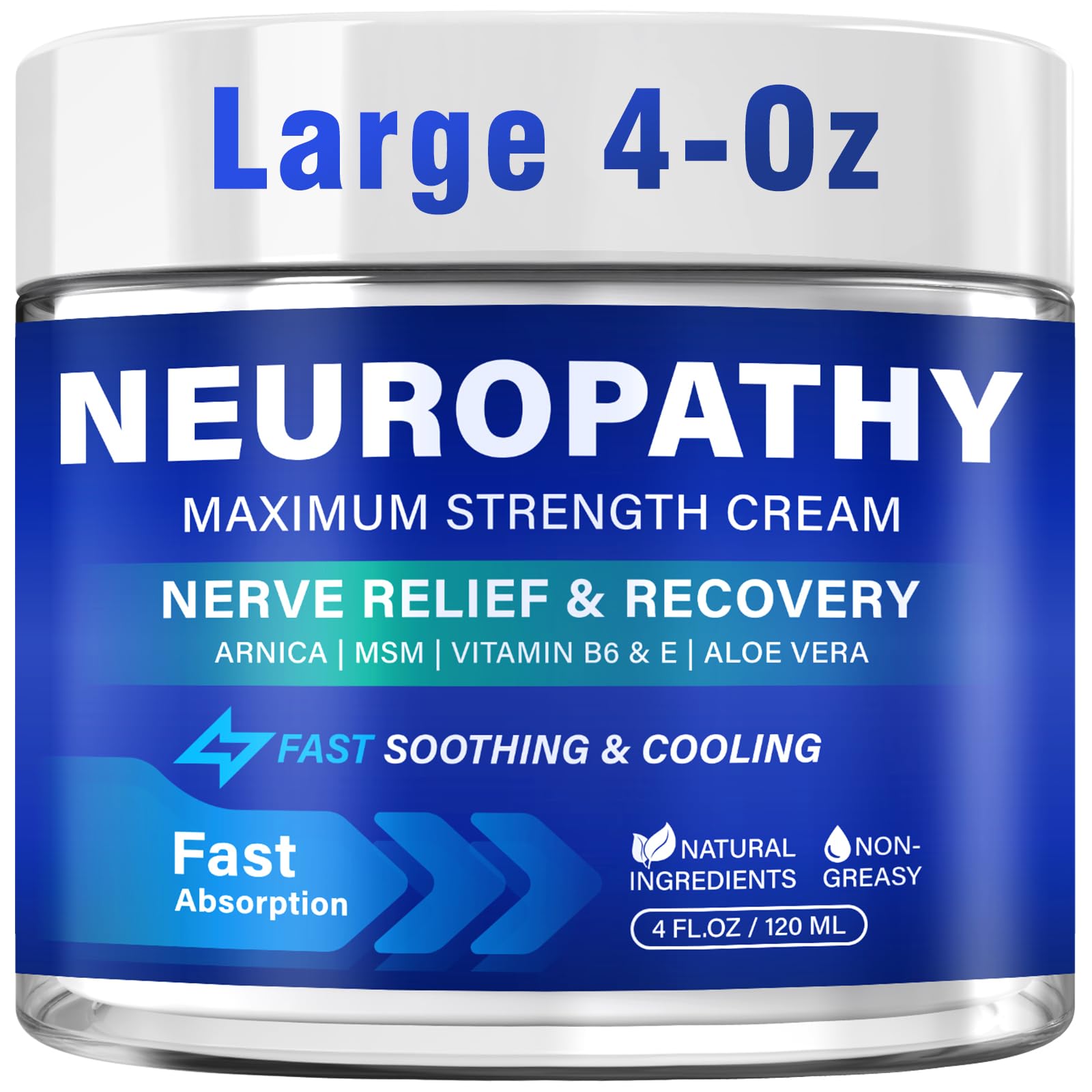 Neuropathy Nerve Relief Cream, Large 4 Oz, Nerve Savior for Neuropathy-Maximum Strength for Feet, Hands, Legs ＆ Toes, Neuropathy Cream with Arnica, Vitamin B6, Aloe Vera ＆ MSM, 120 ml TRPLKJE buy supplements canada