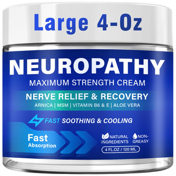 Neuropathy Nerve Relief Cream, Large 4 Oz, Nerve Savior for Neuropathy-Maximum Strength for Feet, Hands, Legs ＆ Toes, Neuropathy Cream with Arnica, Vitamin B6, Aloe Vera ＆ MSM, 120 ml TRPLKJE buy supplements canada