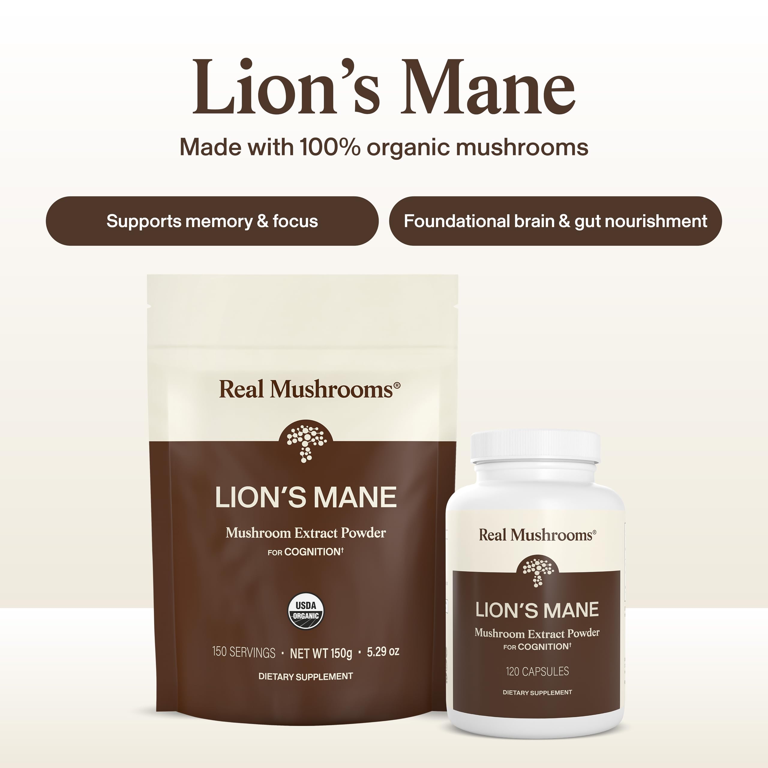 Real Mushrooms Lions Mane Mushroom Cognition (120 Capsules) Lions Mane Mushroom Powder Extract Capsules Real Mushrooms buy supplements canada