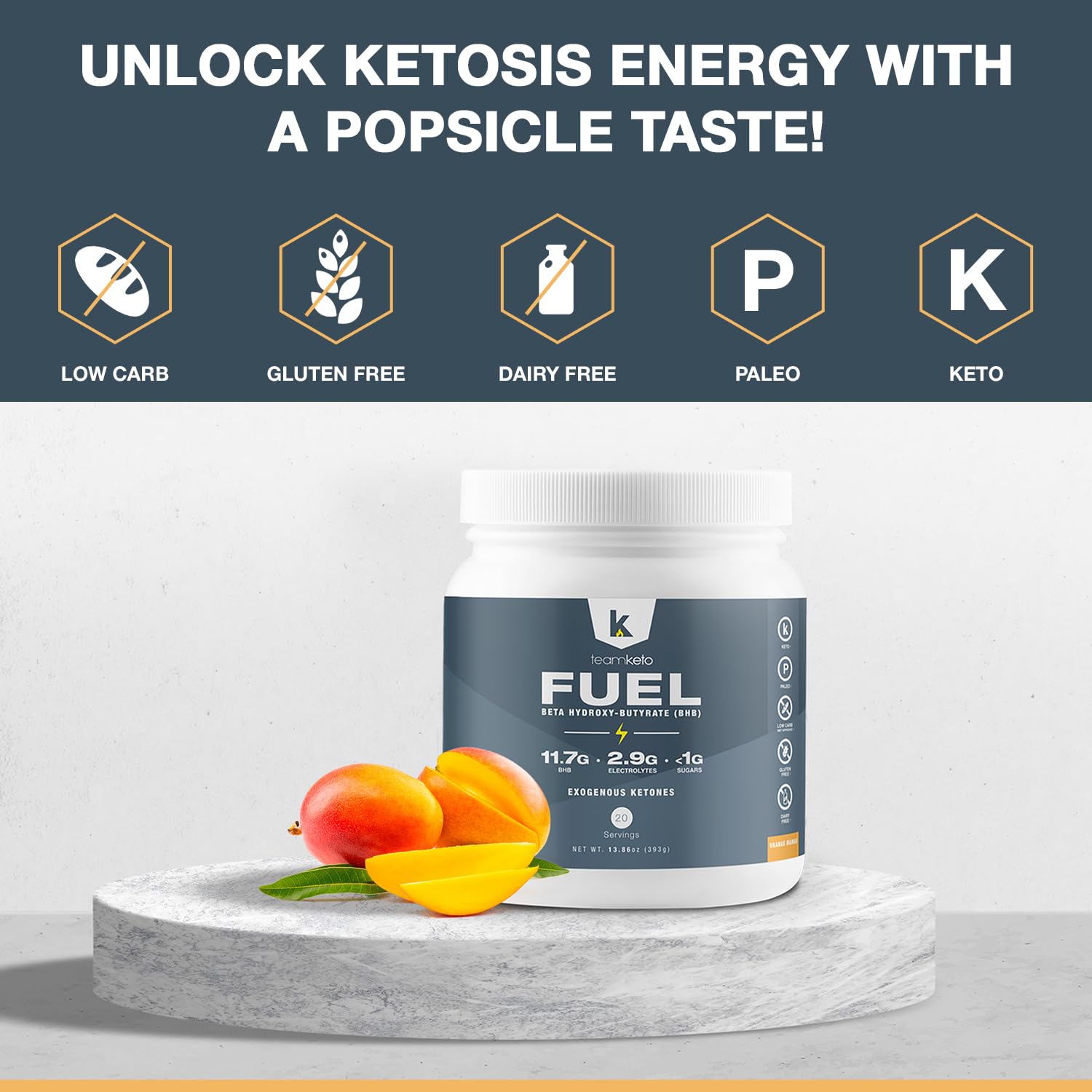 TeamKeto exogenous Ketones Powder, Pure Keto BHB Salts | Dairy & Gluten Free-Best Keto TeamKeto buy supplements canada
