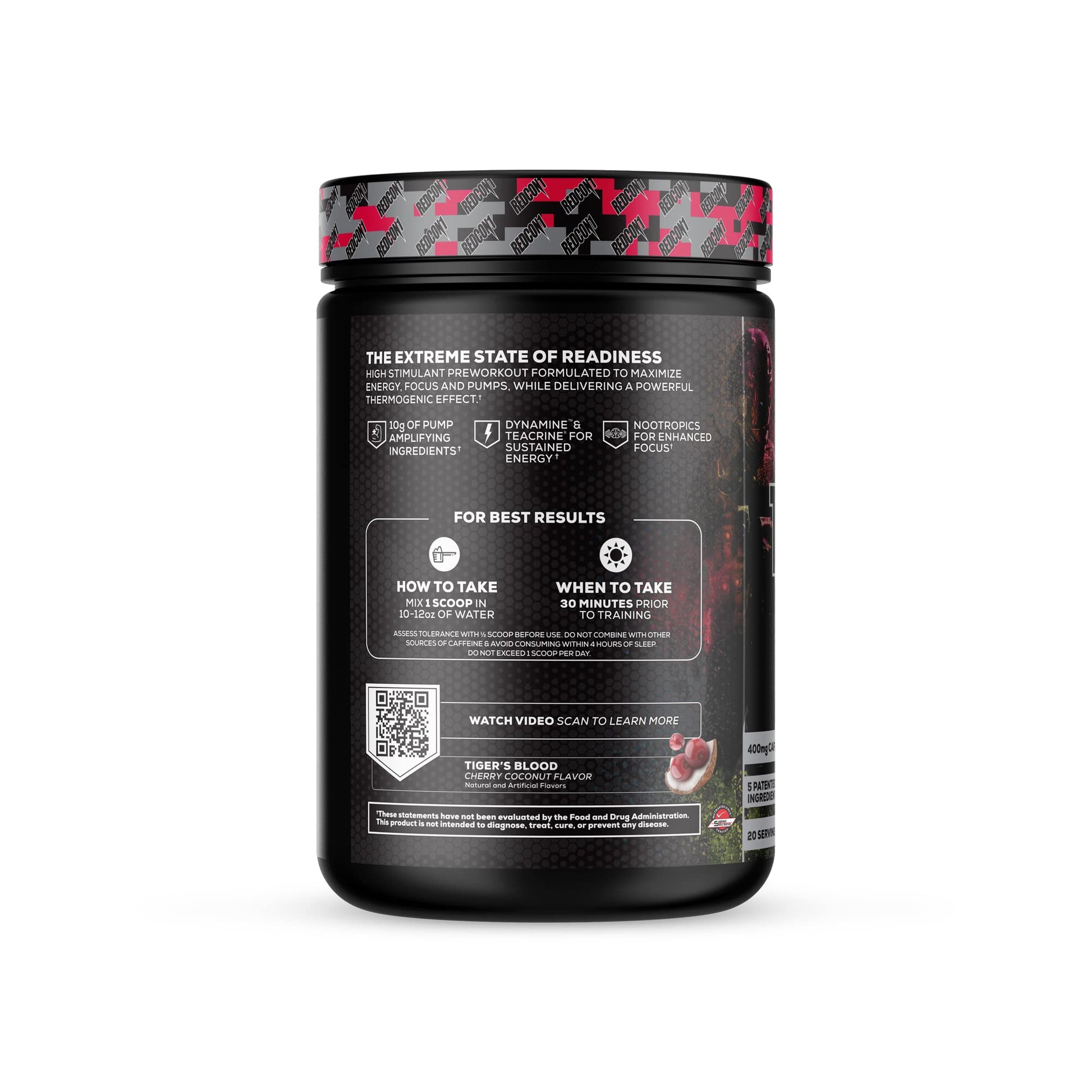 REDCON1 Total War Black Ops Extreme Preworkout Powder, Tigers Blood, High Stimulant REDCON1 buy supplements canada