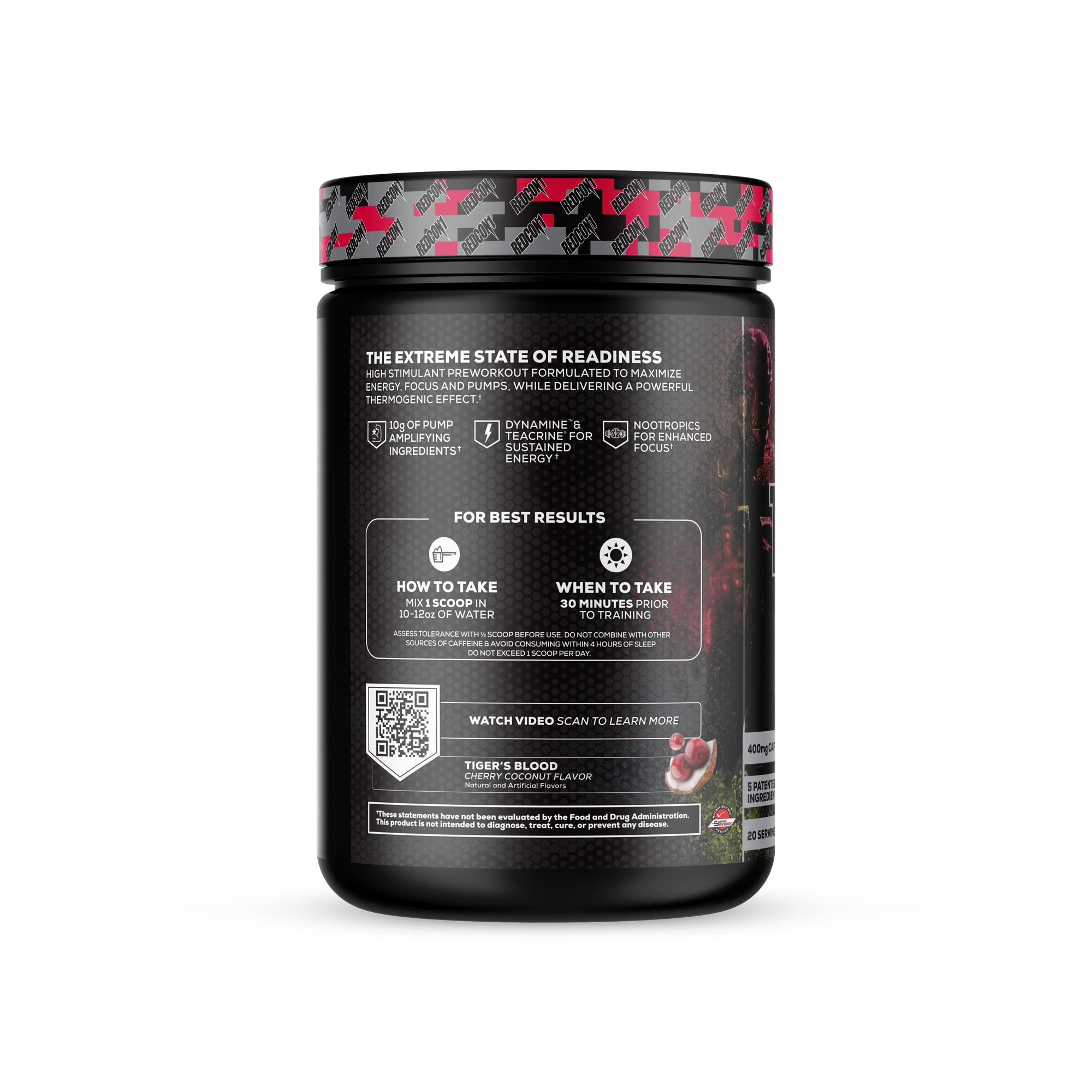 REDCON1 Total War Black Ops Extreme Preworkout Powder, Tigers Blood, High Stimulant REDCON1 buy supplements canada