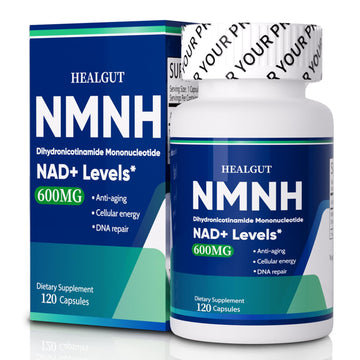 Pure NMNH(NMN Supplement Alternative)(Dihydronicotinamide Mononucleotide)for Women with Skin Aging 600mg: NAD Supplement for Anti-Aging Breakthrough - Boost NAD+ levels Liposome Capsules 120 Servings HEALGUT buy supplements canada