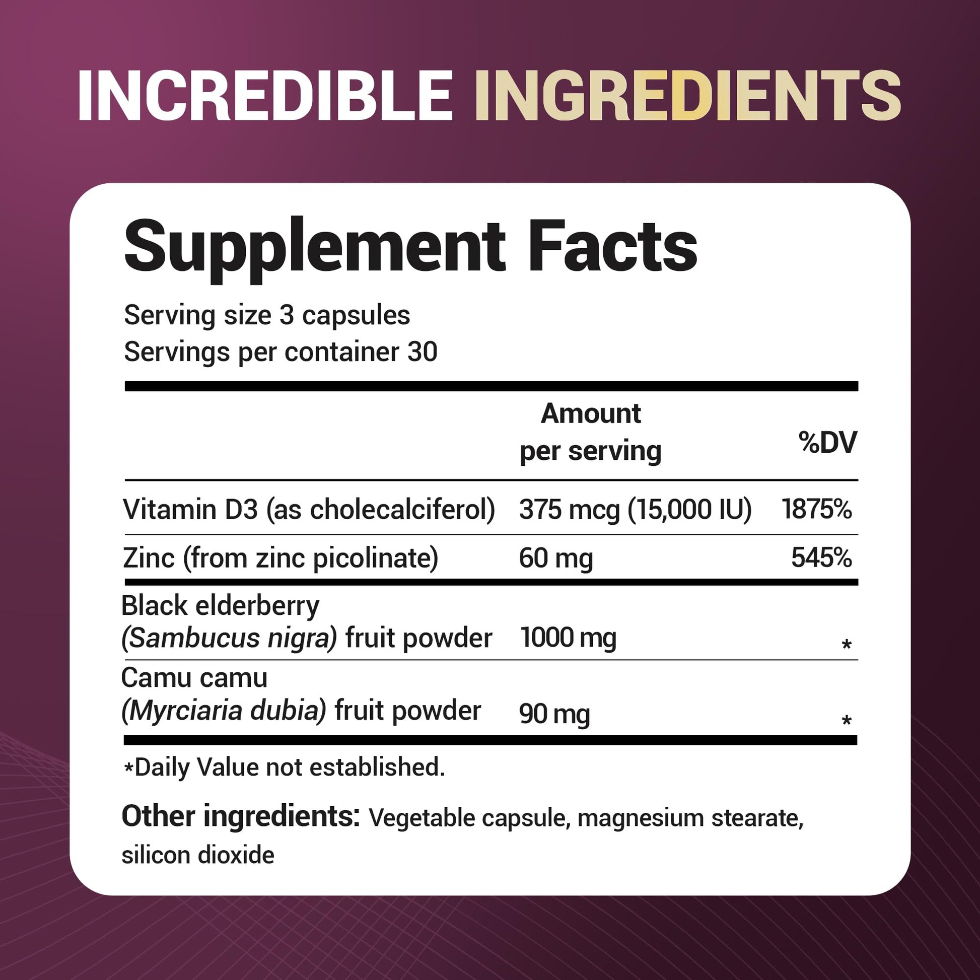Dr. Berg Black Elderberry Capsules (Advanced Immune Support*) with 15,000 IU Vitamin D, 60 mg of Zinc, & 90 mg of Camu Camu - (4-in-1) Sambucus Elderberry Immune Support Supplement - 90 Capsules Dr. Berg Nutritionals buy supplements canada
