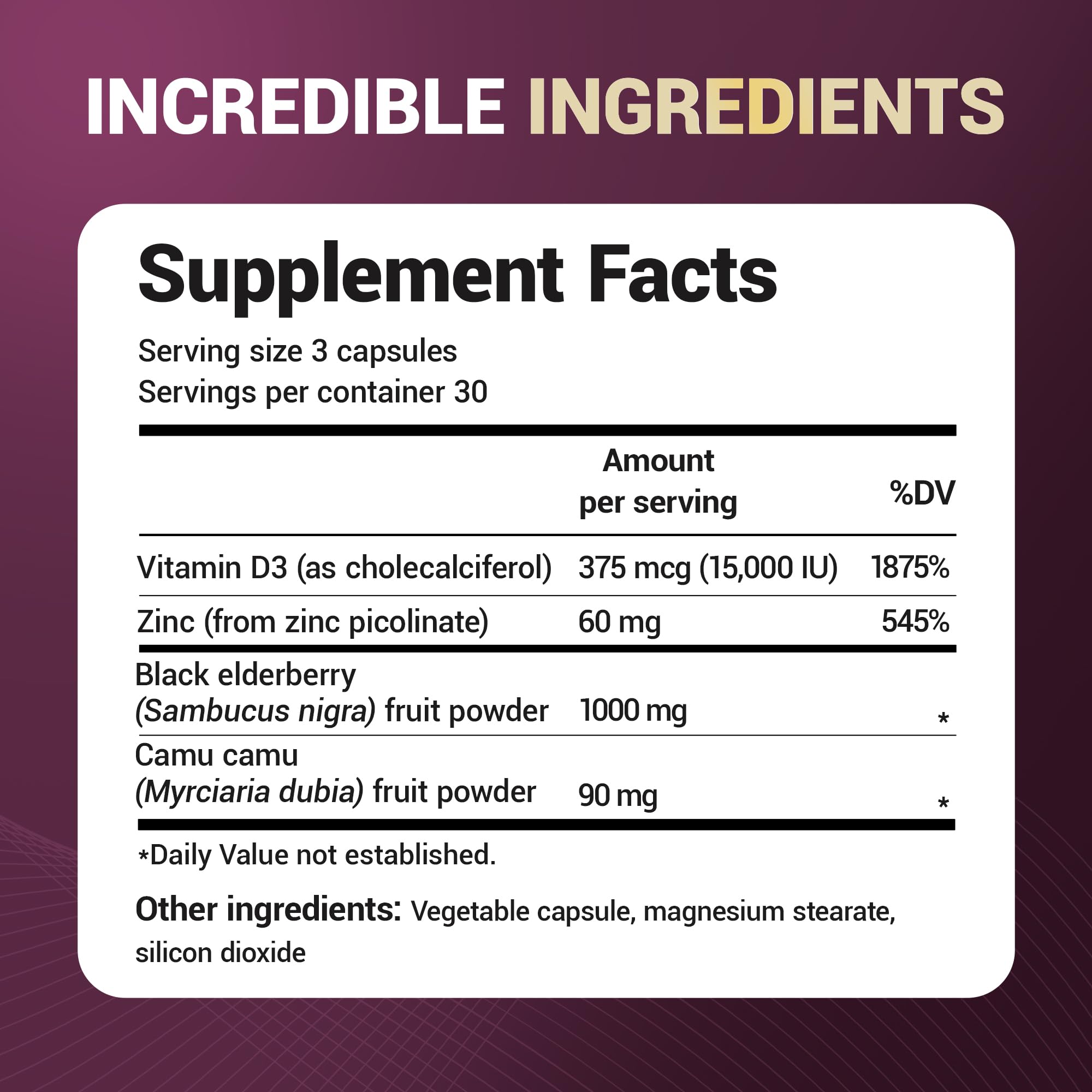 Dr. Berg Black Elderberry Capsules (Advanced Immune Support*) with 15,000 IU Vitamin D, 60 mg of Zinc, & 90 mg of Camu Camu - (4-in-1) Sambucus Elderberry Immune Support Supplement - 90 Capsules Dr. Berg Nutritionals buy supplements canada
