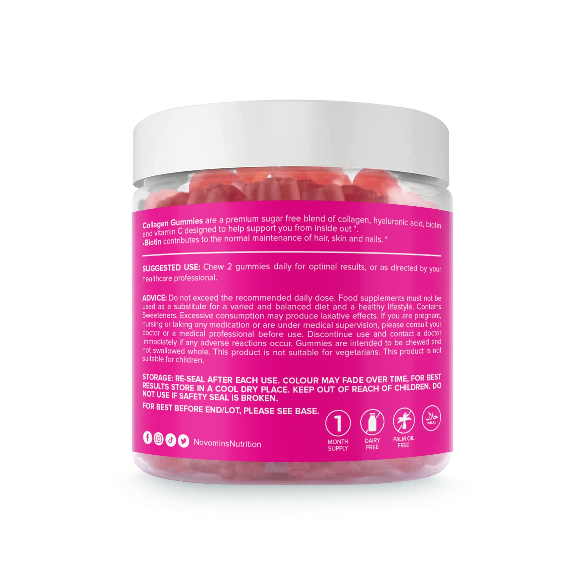 Collagen Gummies - Sugar Free Marine Collagen Gummies - Superior Type 1 Hydrolysed Collagen novomins buy supplements canada